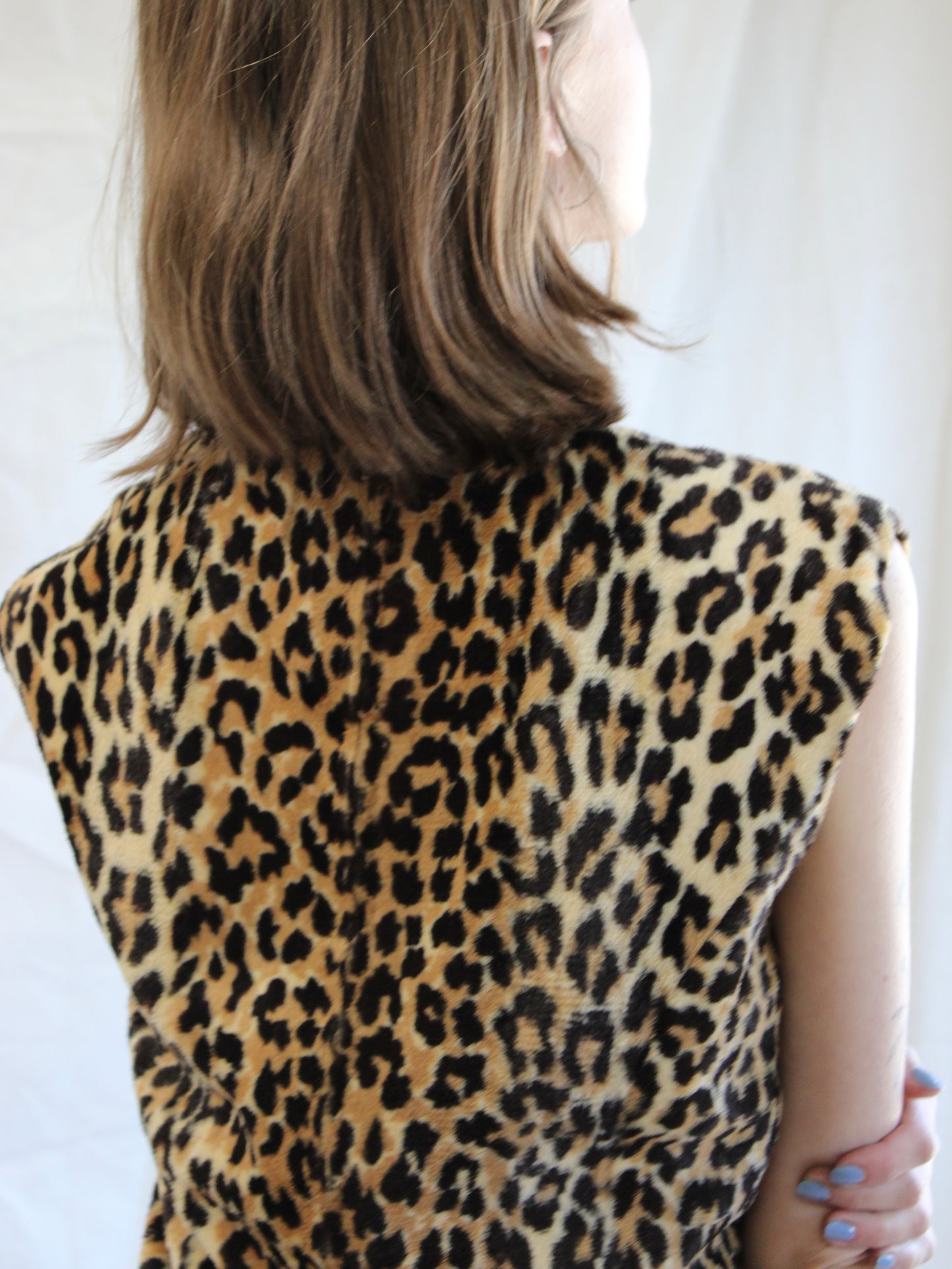 Late 1950s Chetah Print Faux Fur Vest