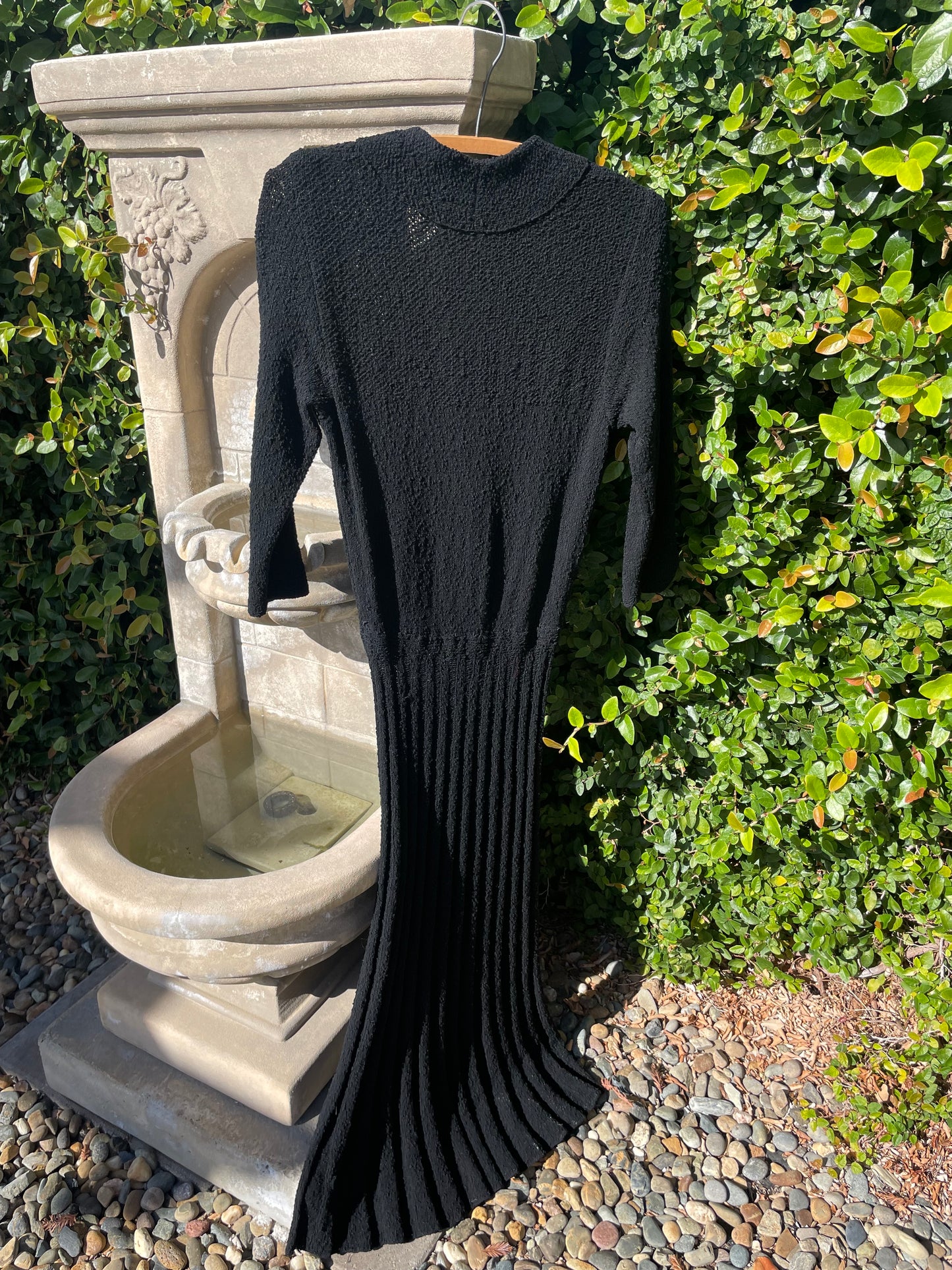 1940s Boucle Knit Midi Dress