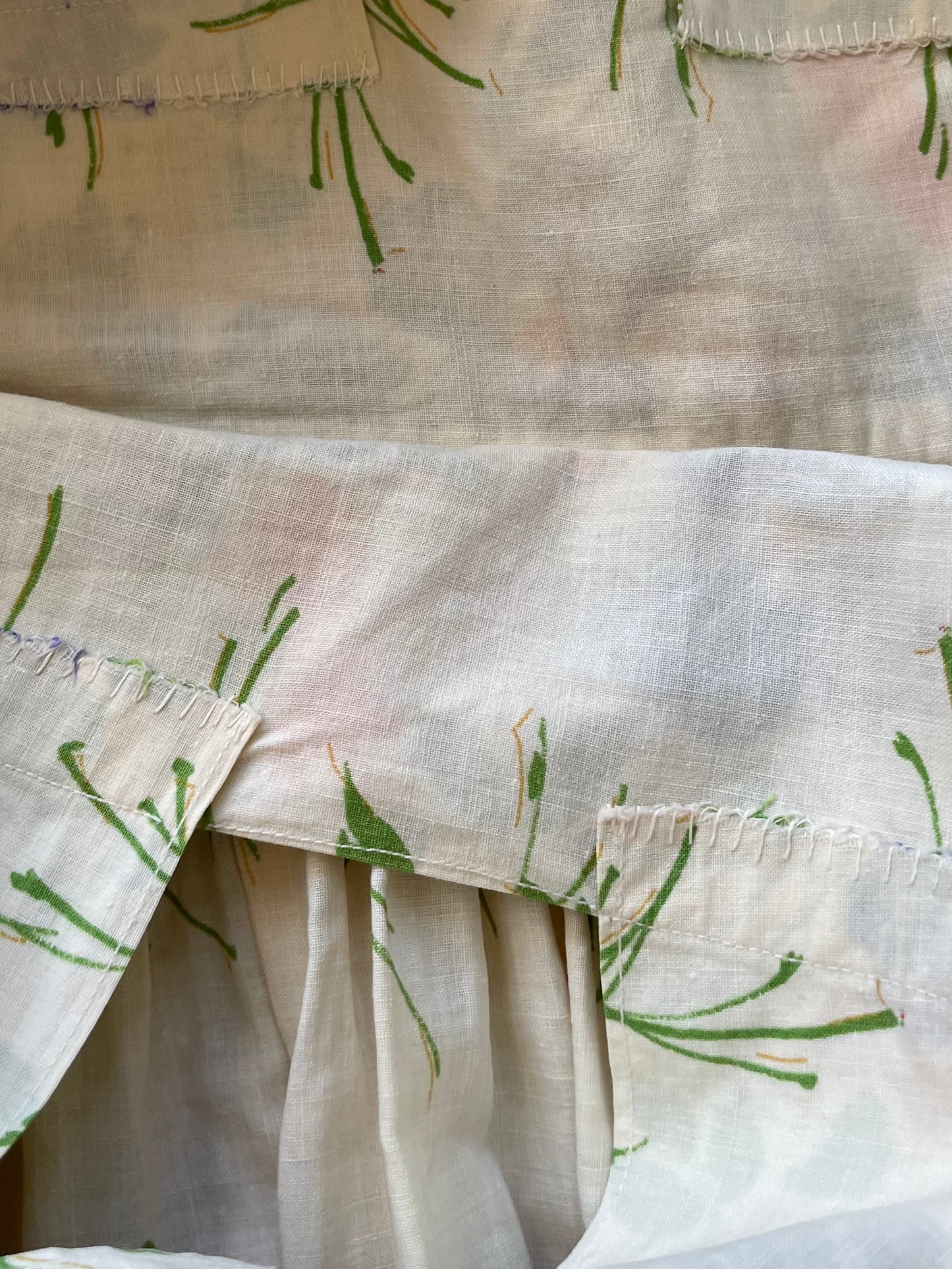 1930s/1940s Floral Cotton Pinafore Dress