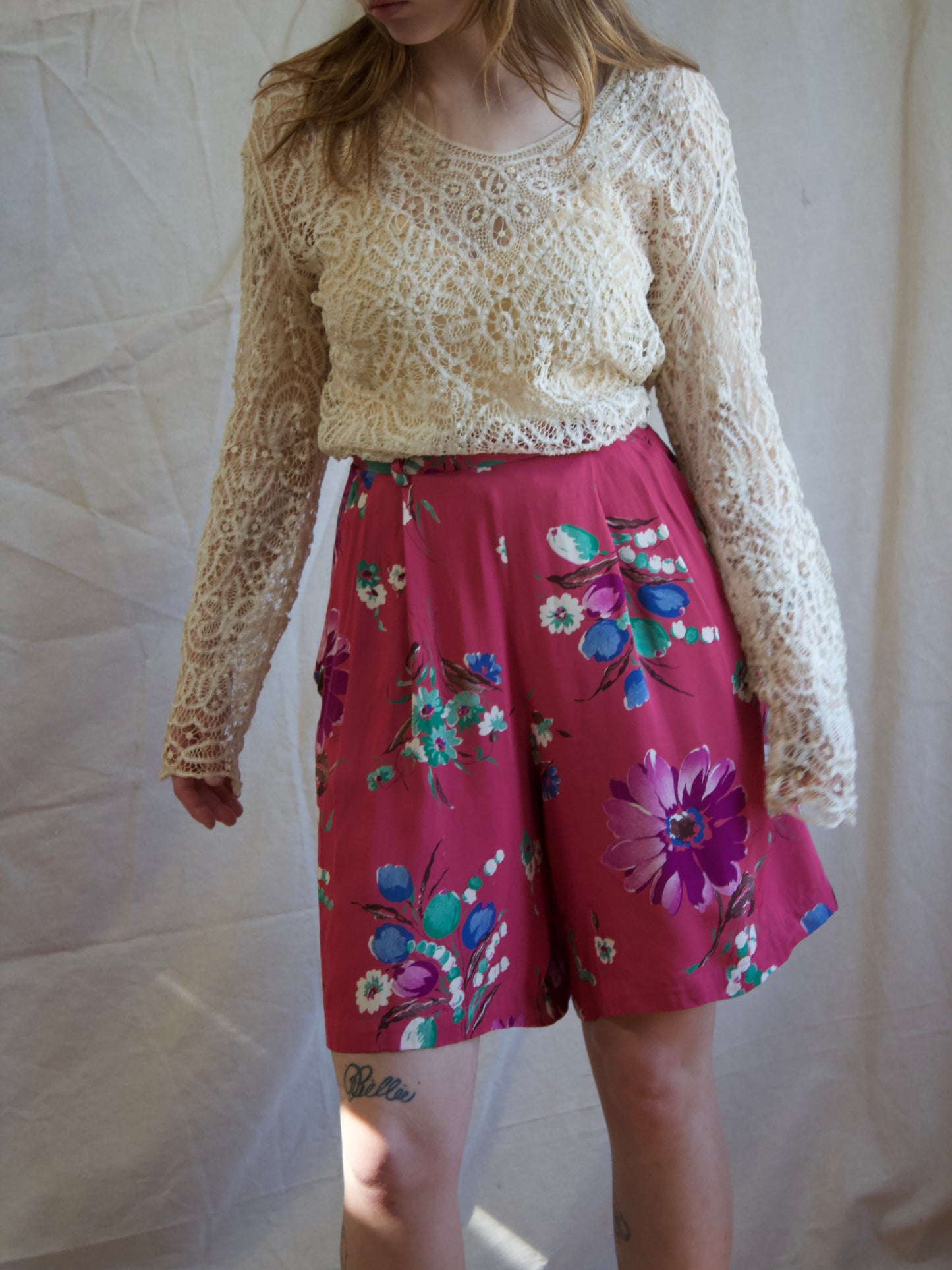 1980s Does 1940s Side Button Ralph Lauren Cold Rayon Shorts