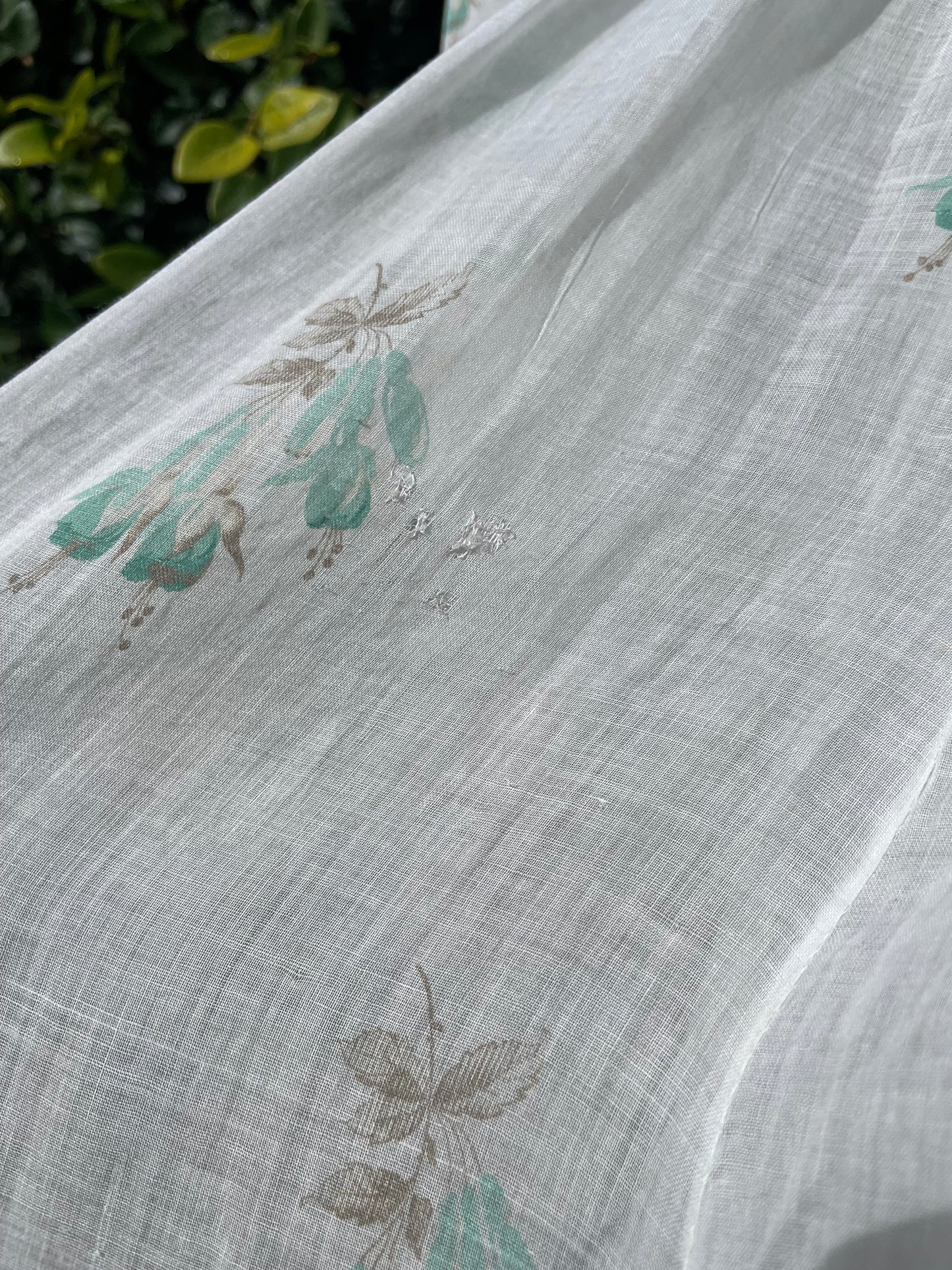 Rare Civil War Era Fine Printed Muslin Afternoon Dress