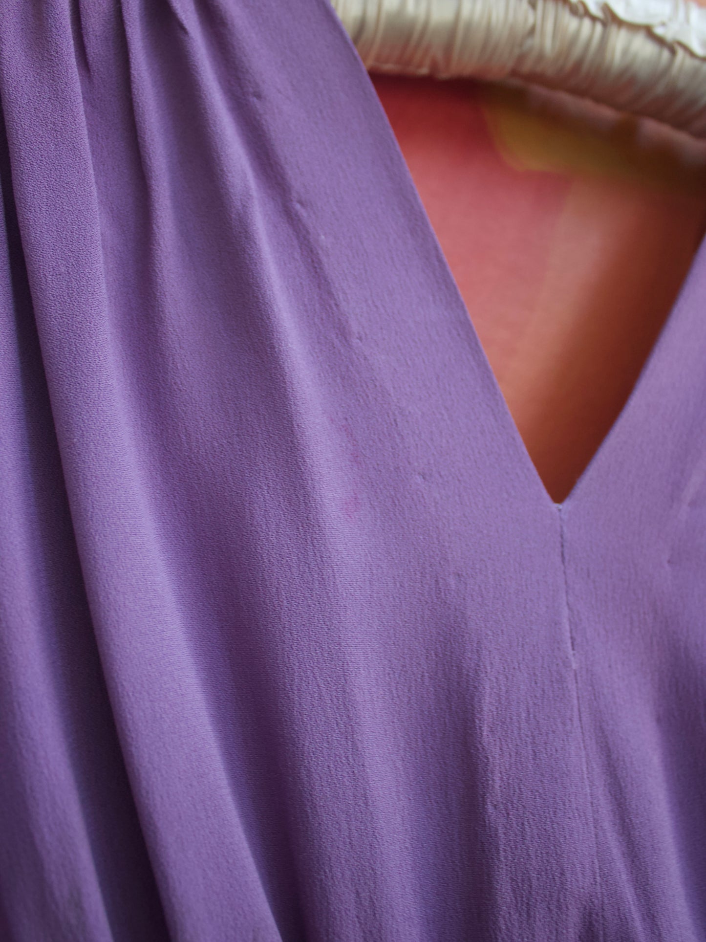 1930s Rayon Jersey Color Block Tie Waist Gown