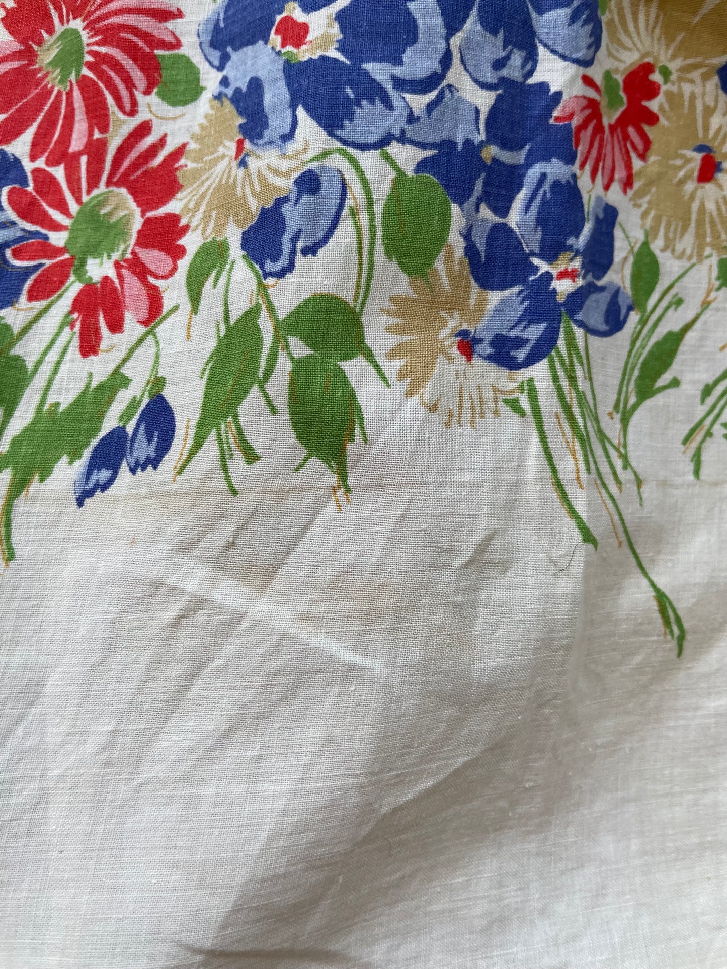 1930s/1940s Floral Cotton Pinafore Dress