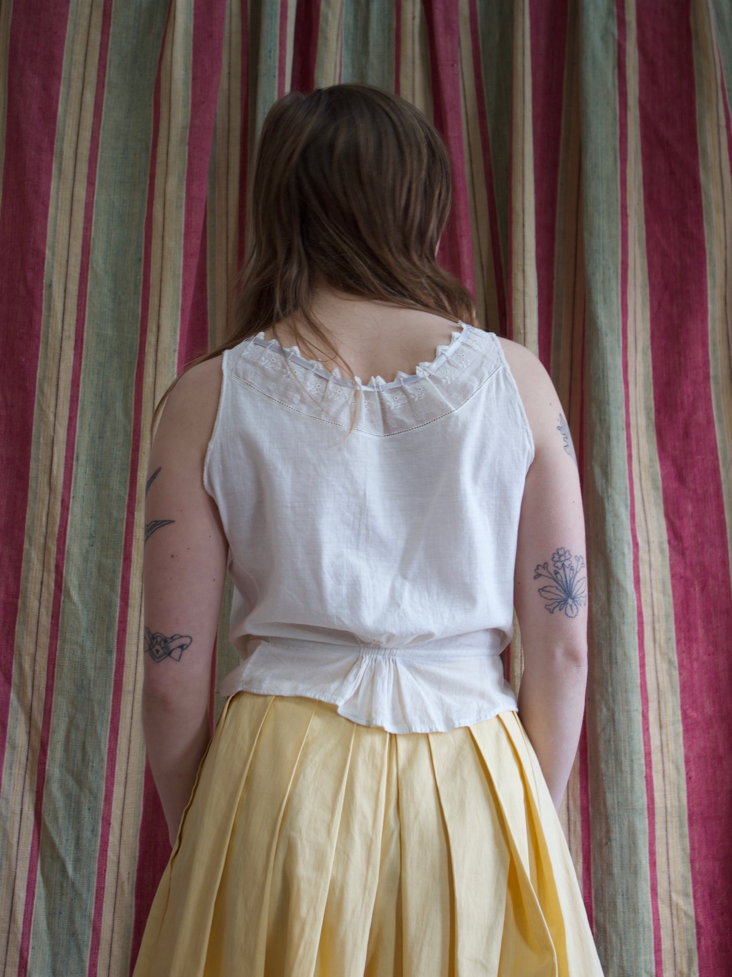 Edwardian Fine Cotton Whitework Corset Cover