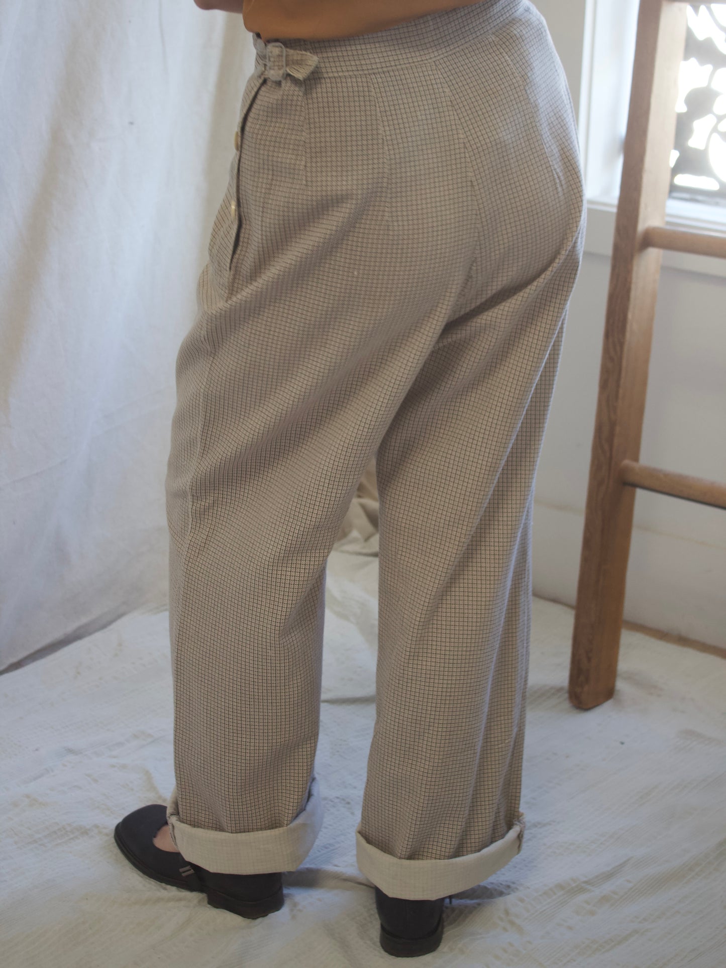 * Flash Sale * Rare 1930s/1940s STIFEL Cotton Side Button/ Buckle Sportswear Pants