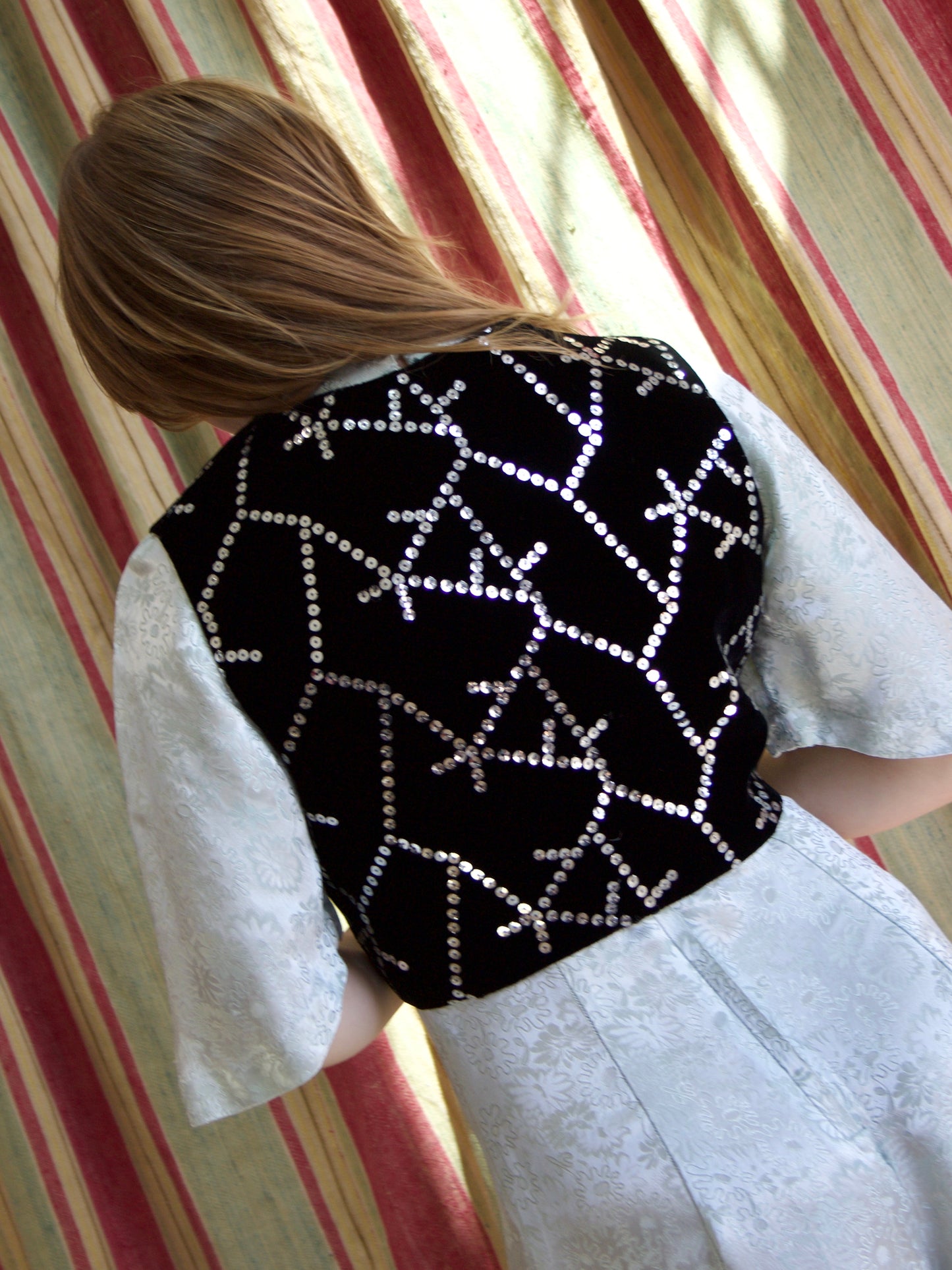 1950s Deadstock Sequin Velveteen Bolero Vest