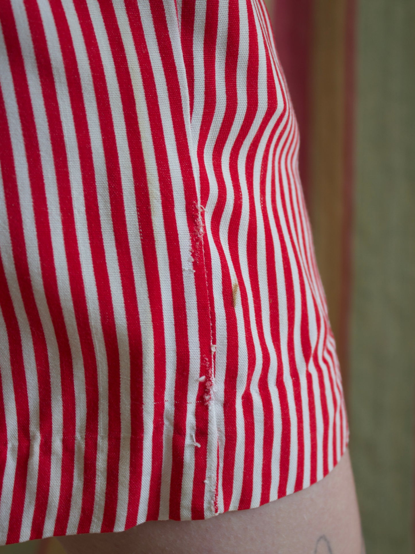 1940s 'Algots' Candy Striped Gabardine Two Pice Playsuit