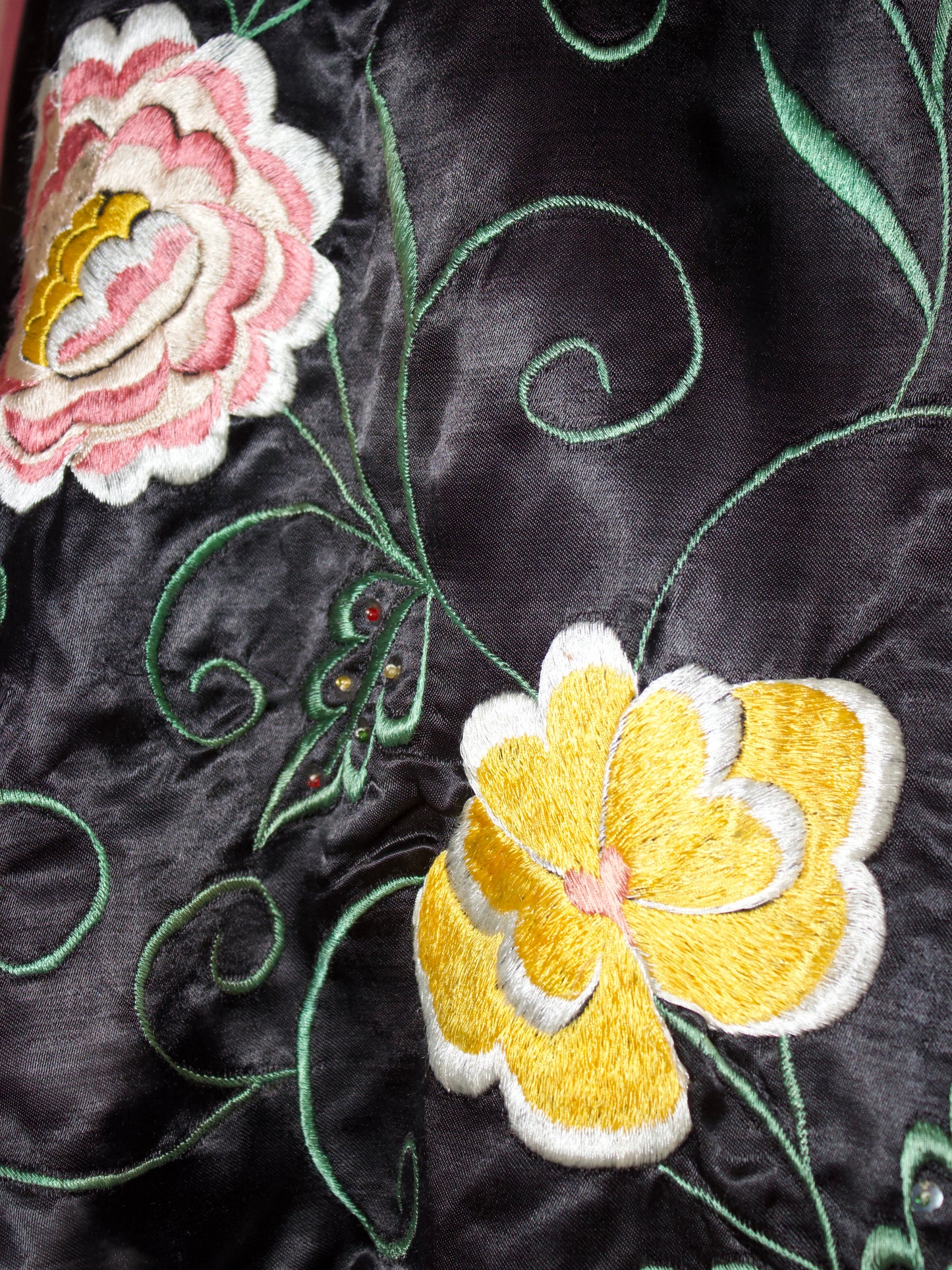 1940s Densely Embroidered Satin Matador / Toreador Cape