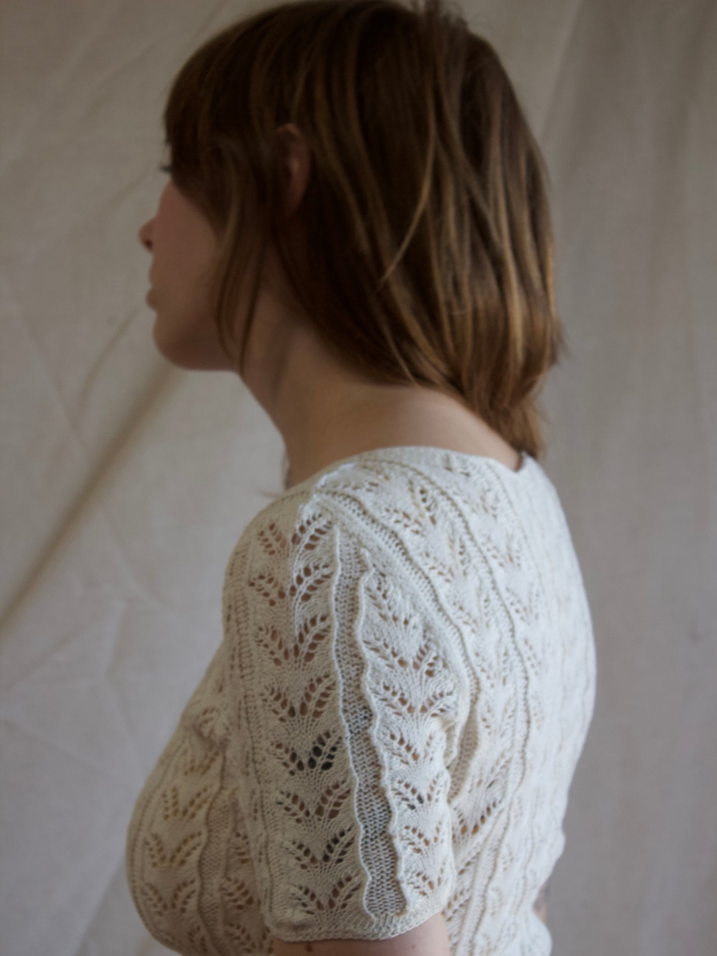 1930s Ivory Knit Wiggle Dress