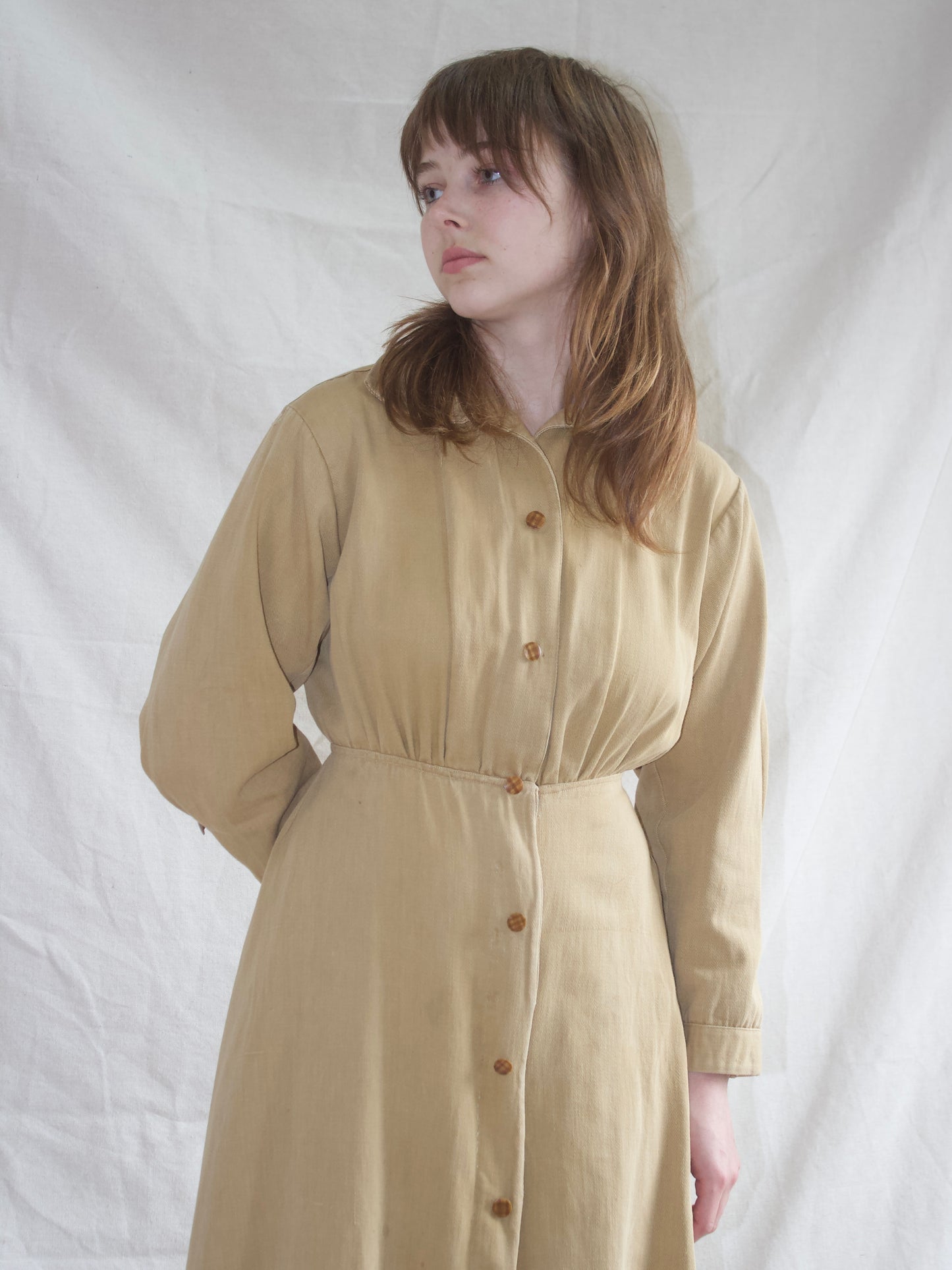 * Flash Sale * RARE 1910s Khaki Womens Riding Habit Divideded Skirt / Sportswear Jumpsuit