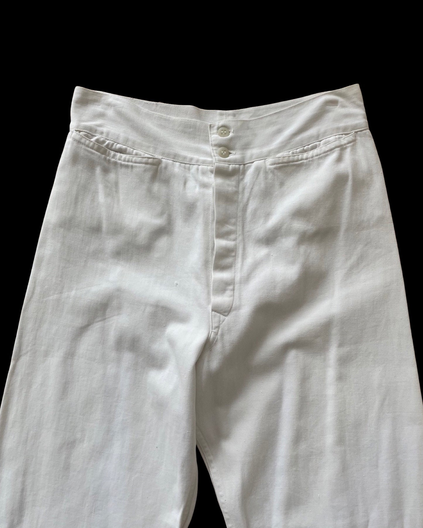 1940s Cotton Twill Button Fly Dungarees