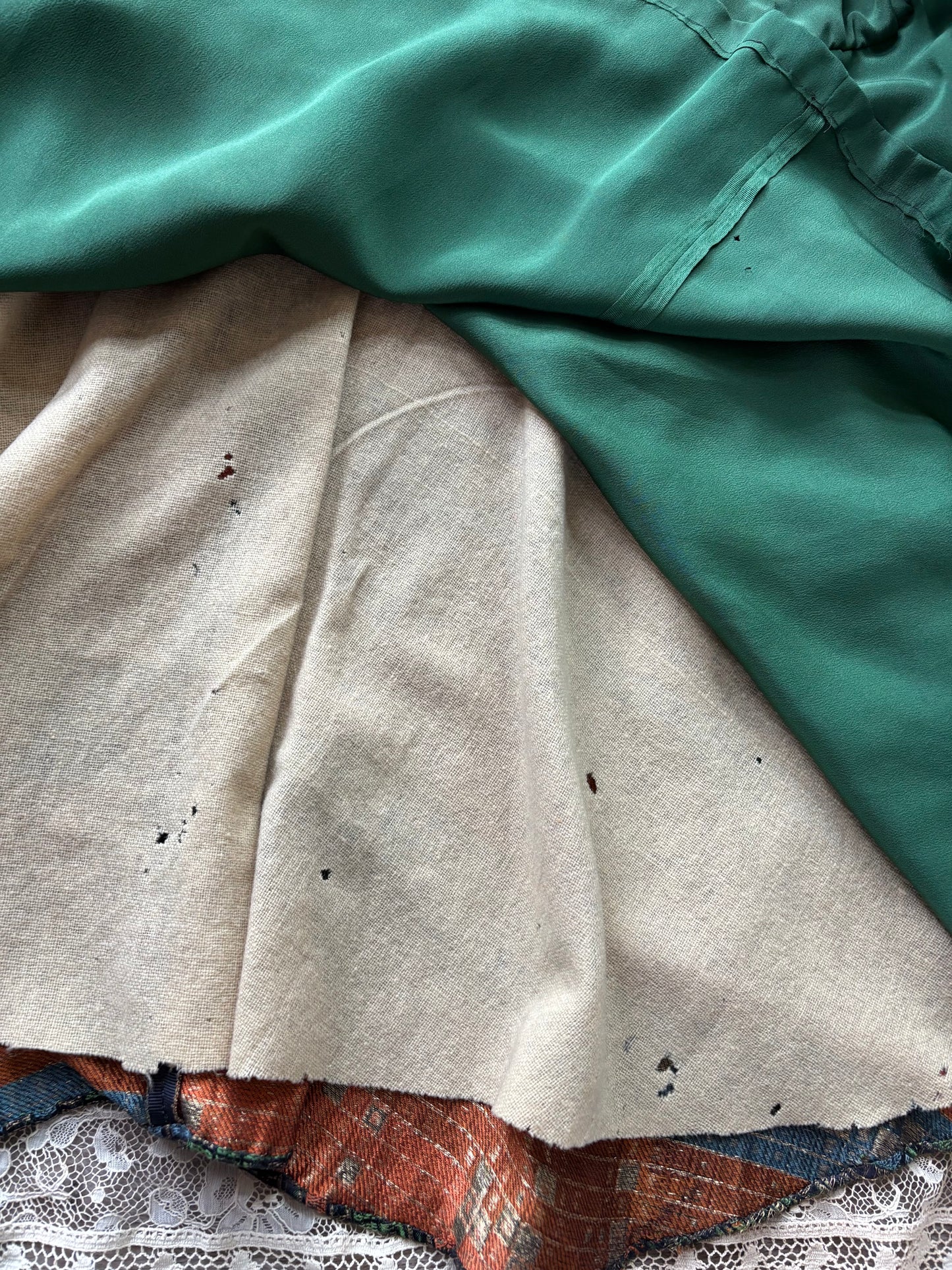 Antique 1920s Geometric Lamé Cocoon Evening Coat