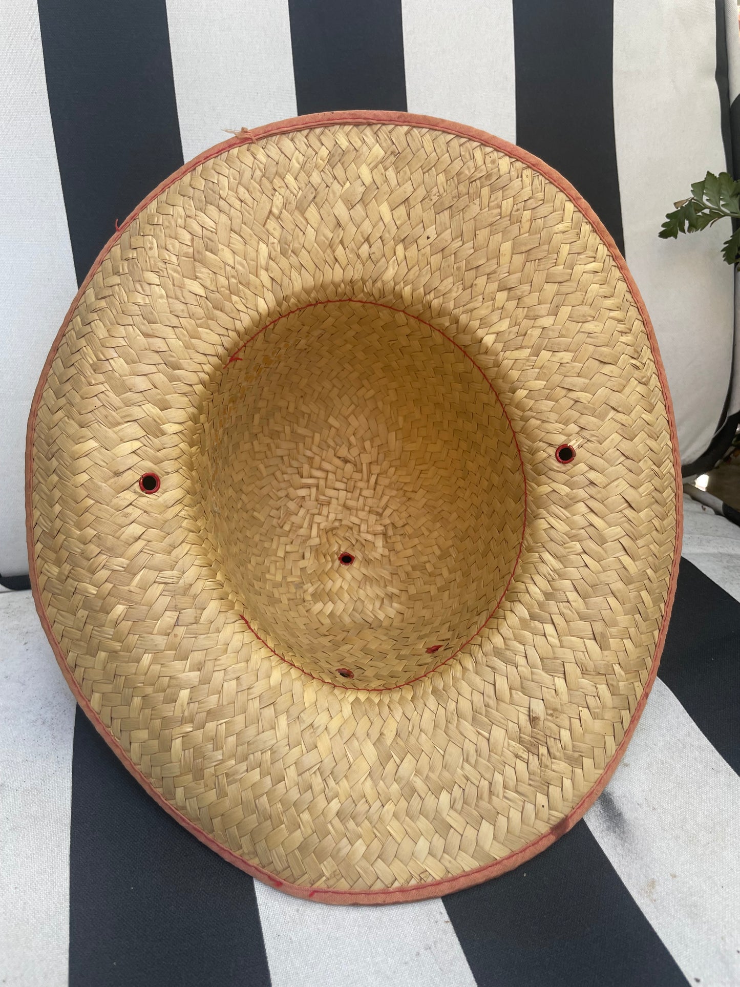 1940s Cowboy Stencil Straw Western Hat