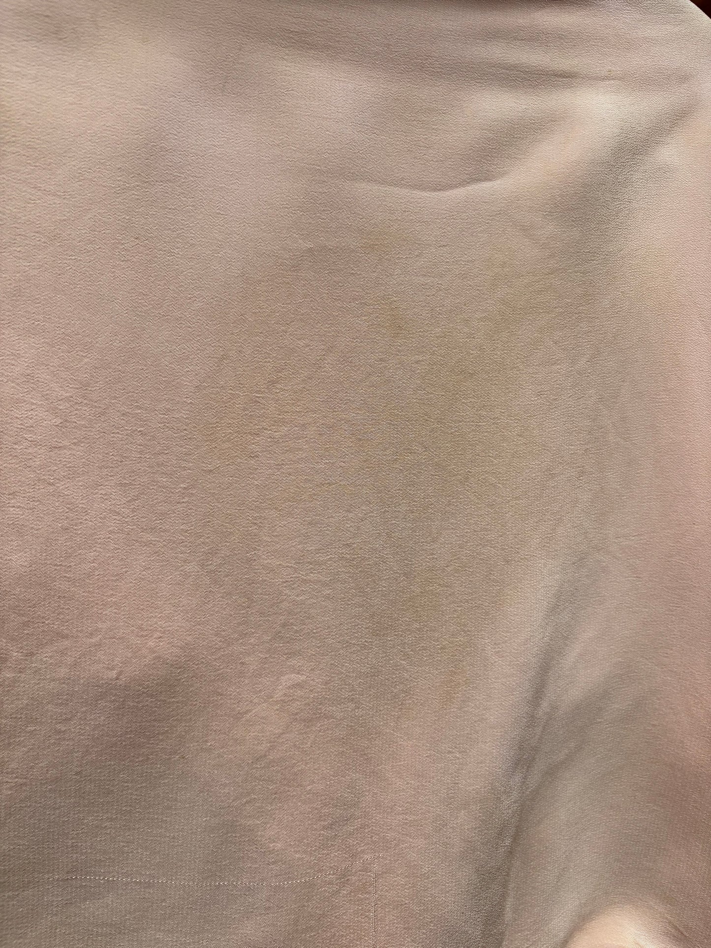 1930s Soft Pink Crepe, Chiffon & Marabou Trim Tie front Bolero