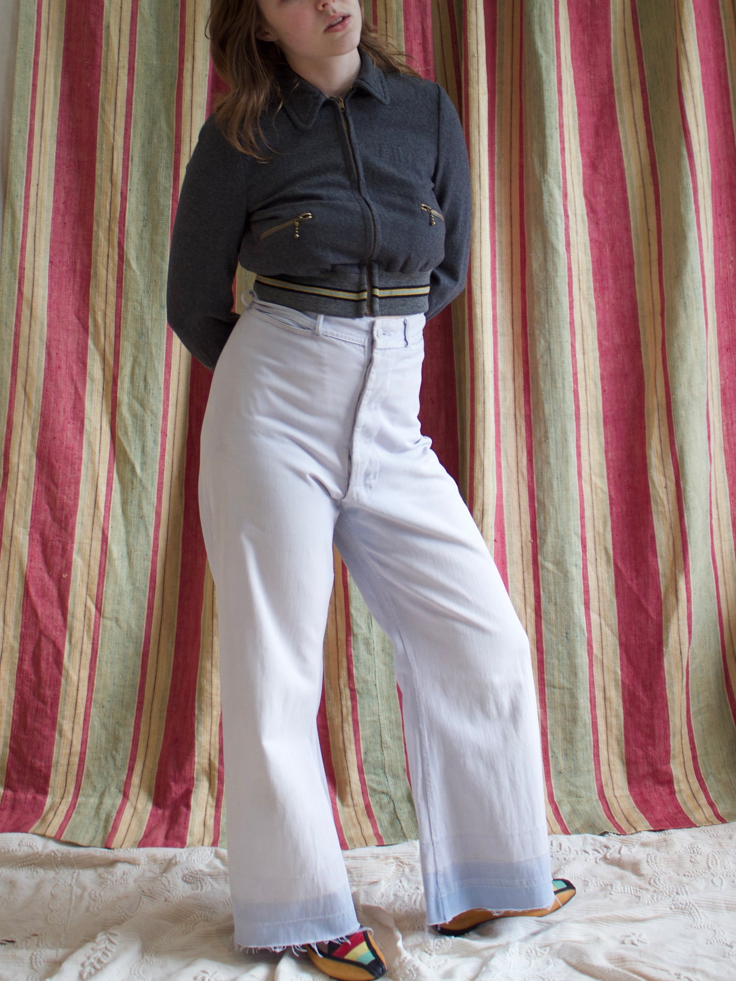 1940s Overdyed/ Faded High Rise Sailor Pants