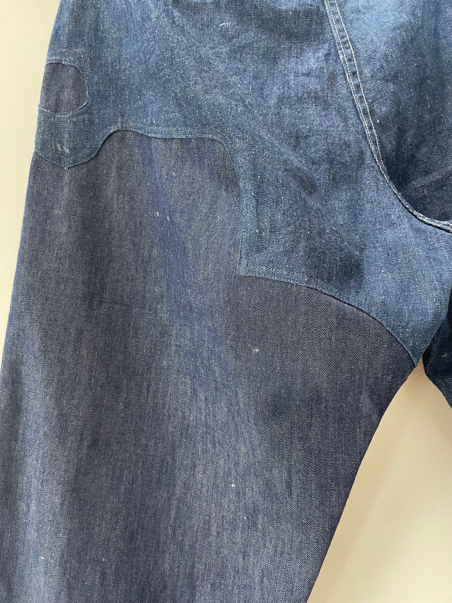 Rare WW2 Era 1940s Women’s Factory-Made Double Side Button Workwear Denim