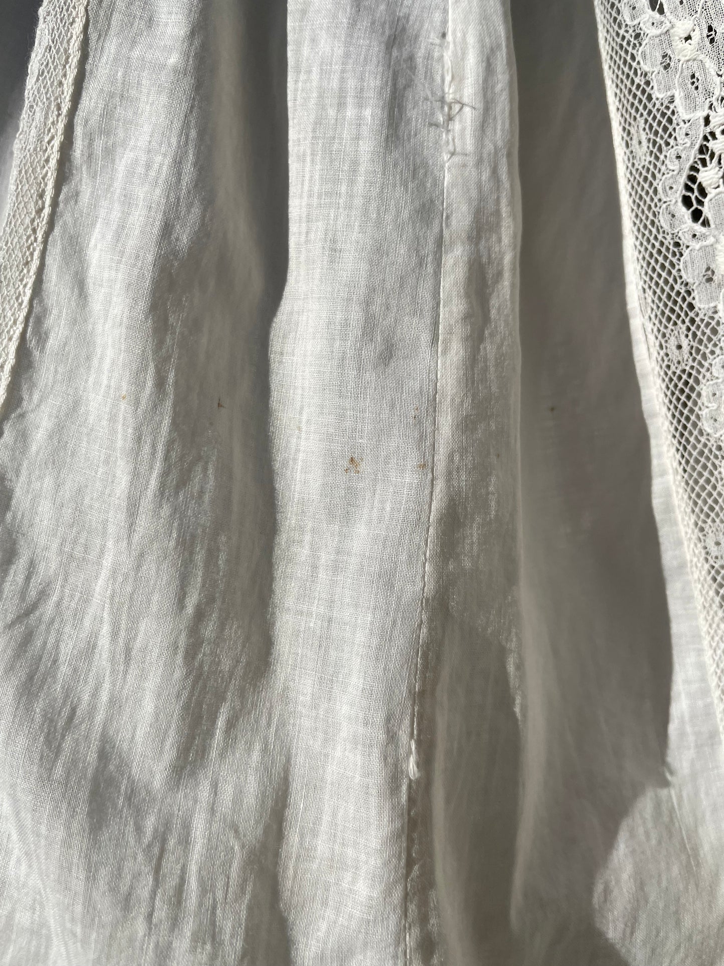 Rare Turn Of The Century Insertion Lace Ruffle Capelet Trousseau Peignoir