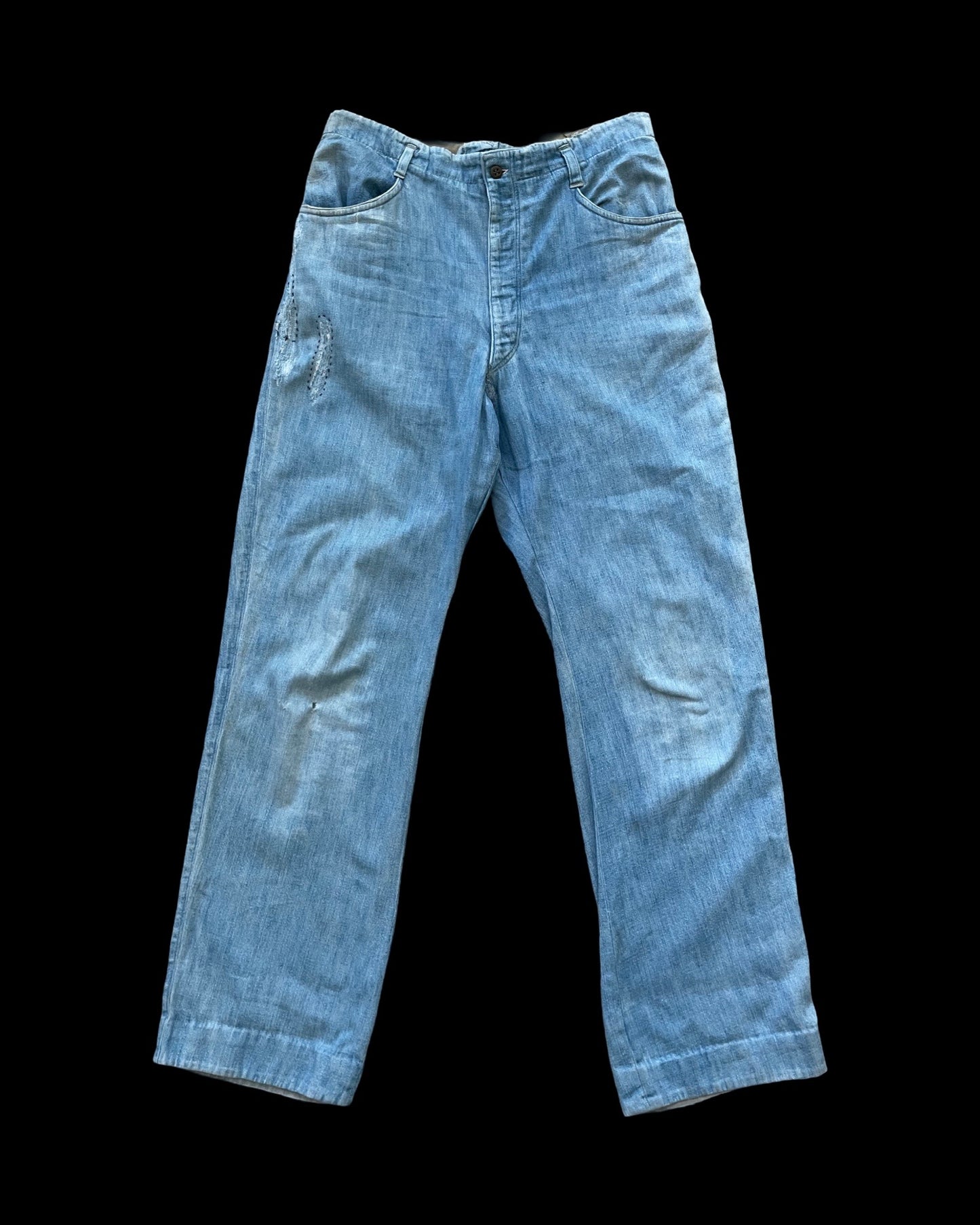 1970s Does 1920s Screen-worn Warner Bro.’s Dennis Morgan Costume Buckle Back Jeans