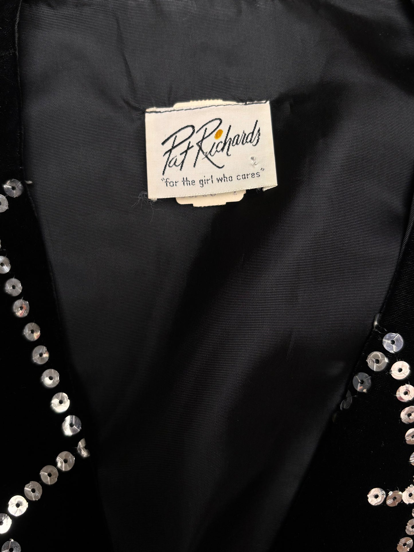 1950s Deadstock Sequin Velveteen Bolero Vest