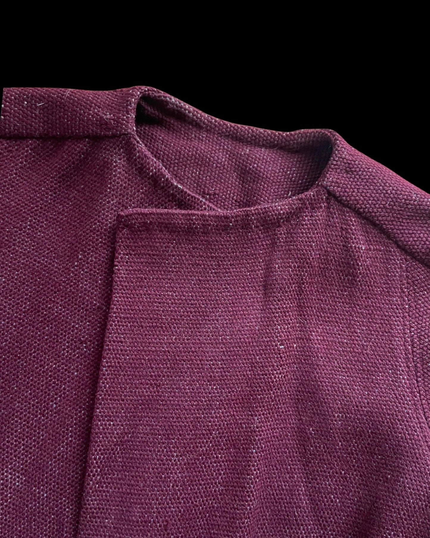 1940s Eggplant Chimayo Open Front Swing Coat