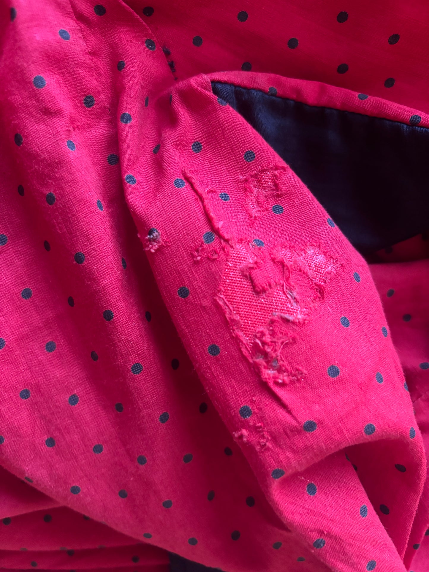 Antique Turn of The Century Turkey Red Polka Dot Wrapper