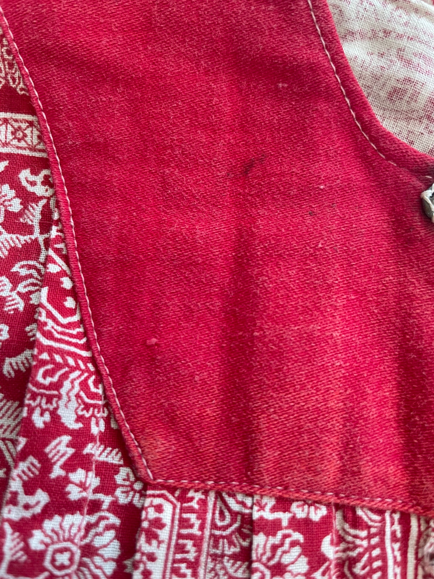 Turn Of The Century Handmade Turkey Red Playsuit