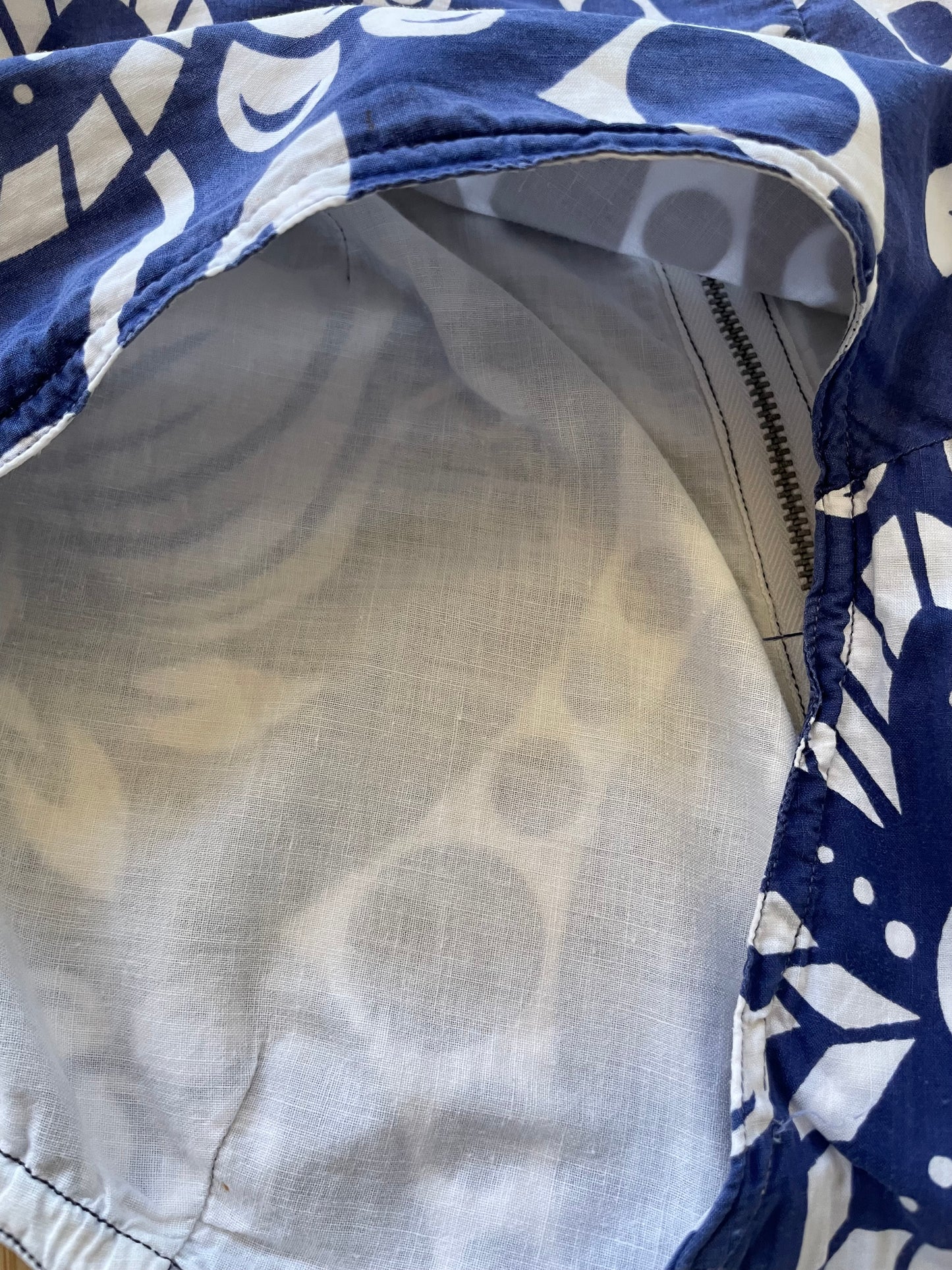 1940s Indigo Cotton Halter Swim/ Play- Suit
