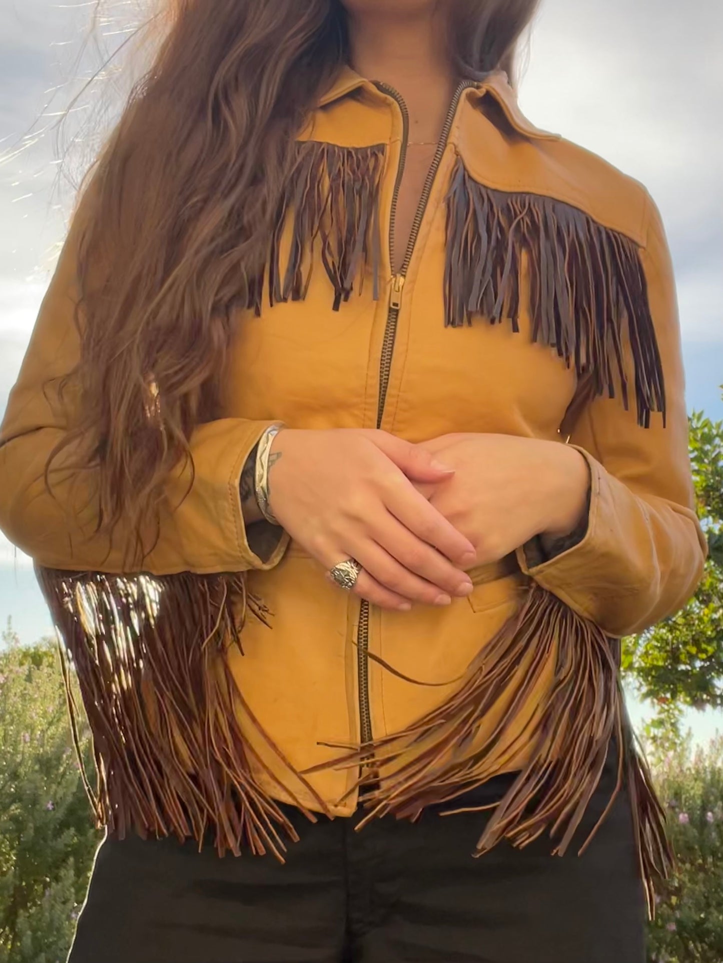 1950s Exaggerated Fringe Leather 'Oshkosh' Jacket