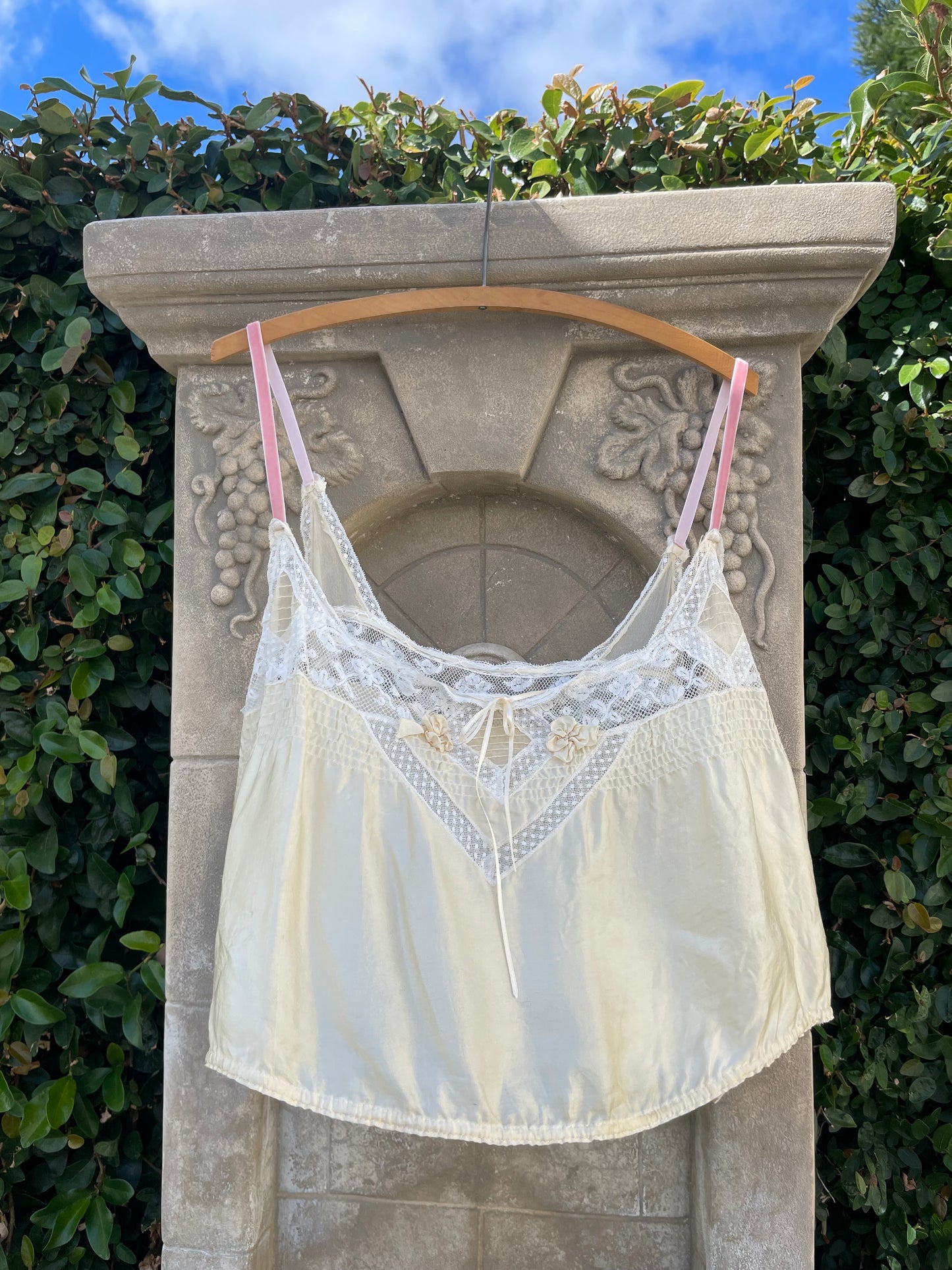 Volup 1920s Silk, Chiffon, And Lace Corset Cover
