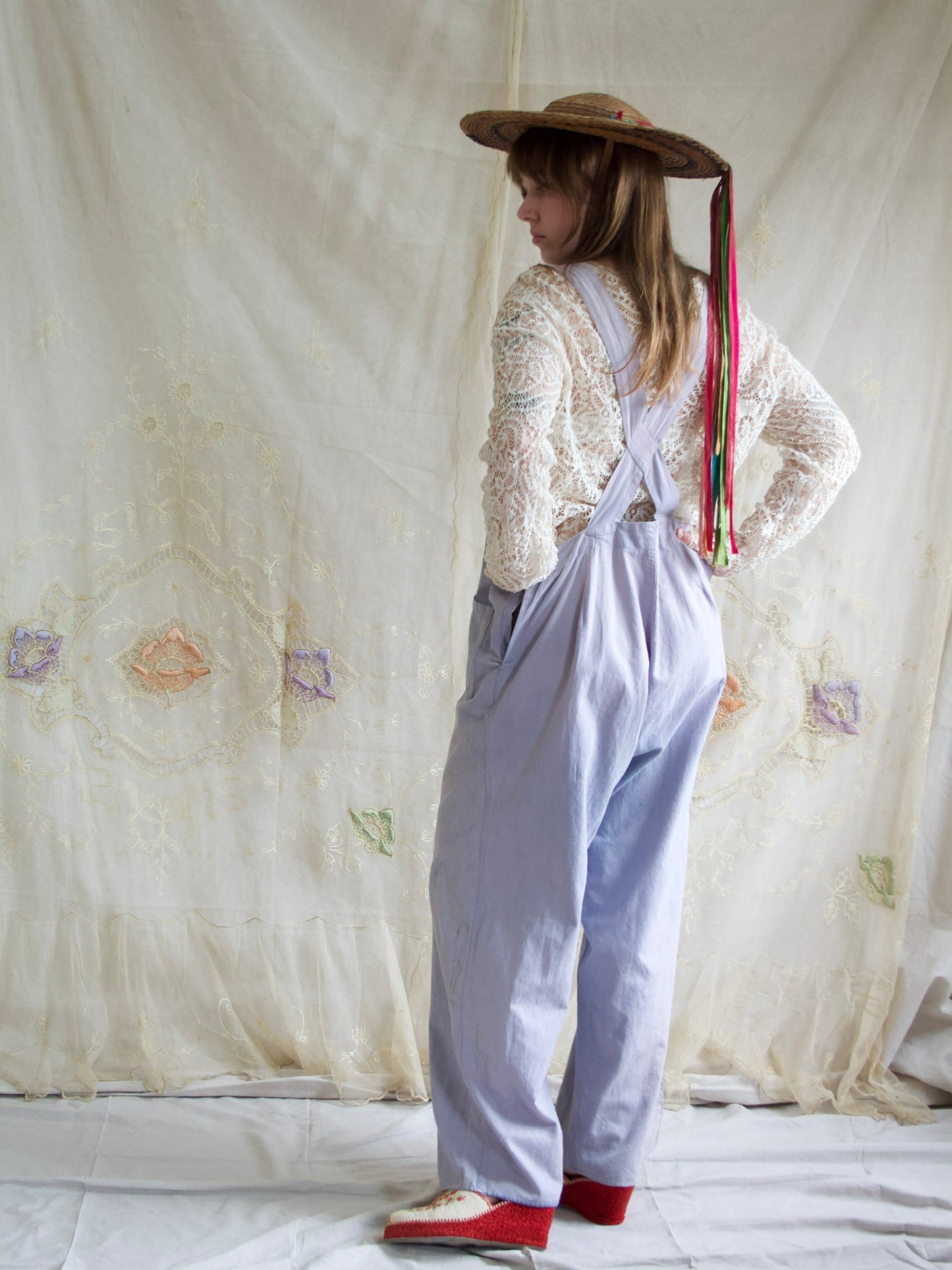1940s Women’s Land Army Sunfaded Cotton Workwear Overalls