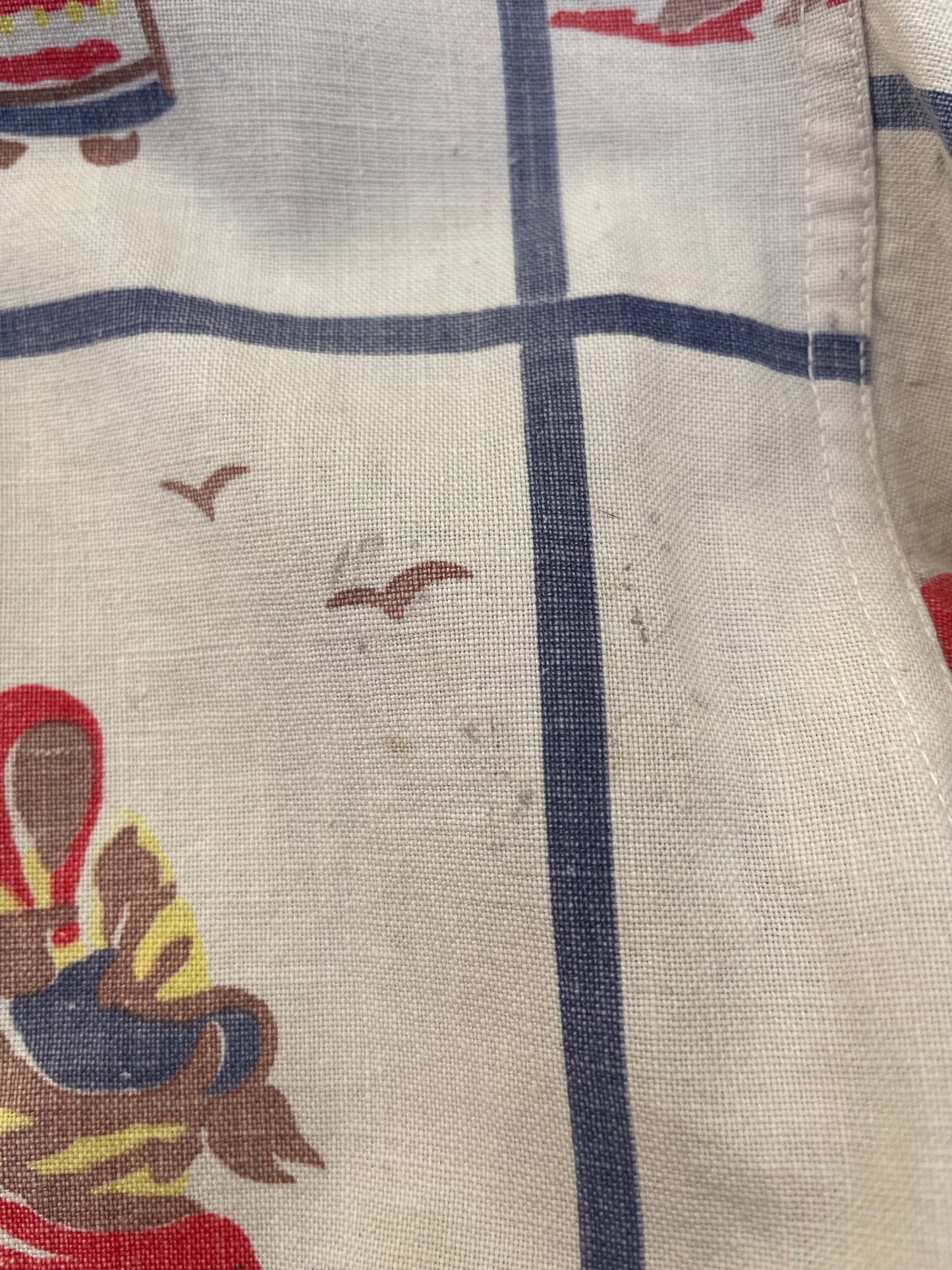 1940s Mexicana Novelty Print Chore Coat