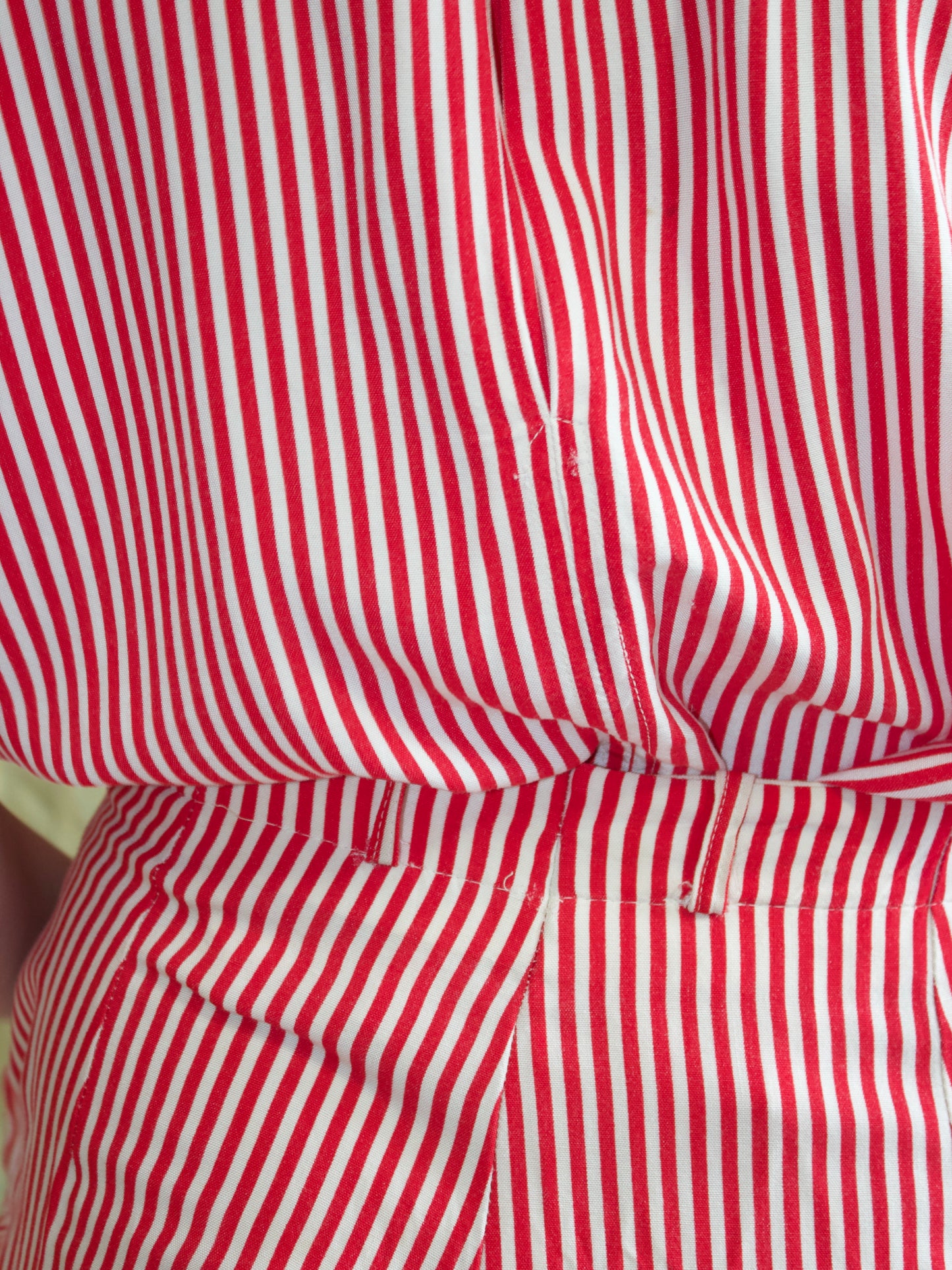 1940s 'Algots' Candy Striped Gabardine Two Pice Playsuit