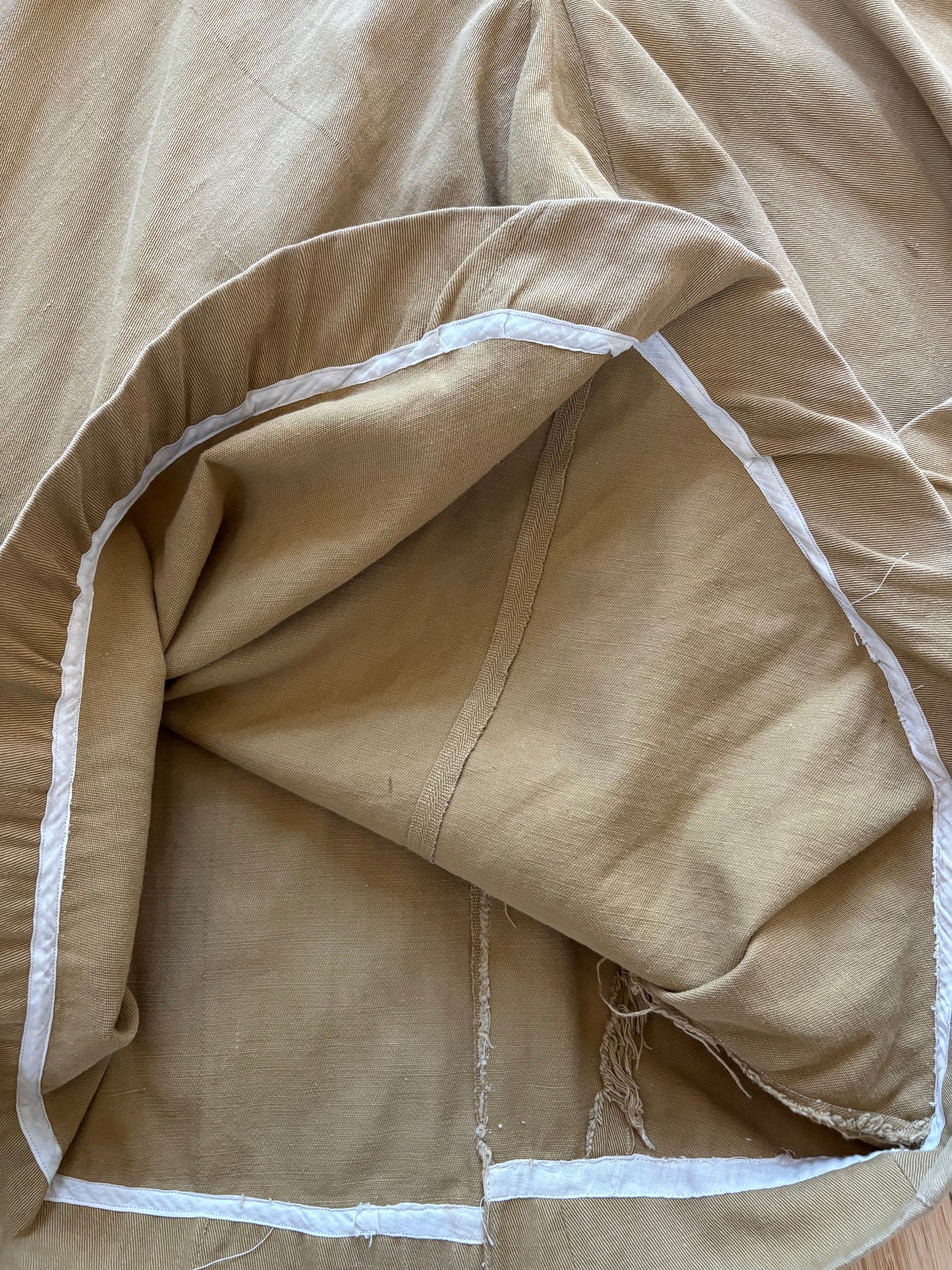 * Flash Sale * RARE 1910s Khaki Womens Riding Habit Divideded Skirt / Sportswear Jumpsuit