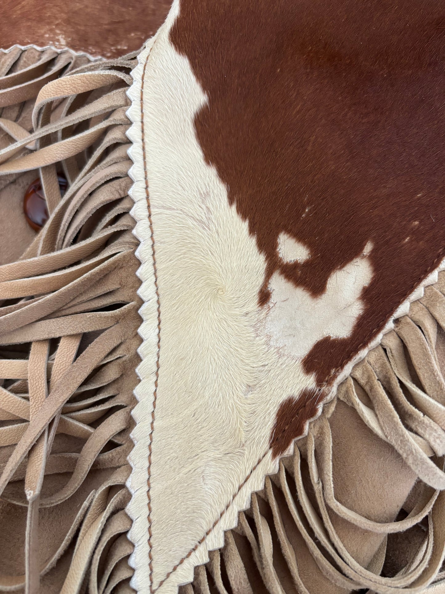 1950s Pony Hair Suede Fringe Western Jacket