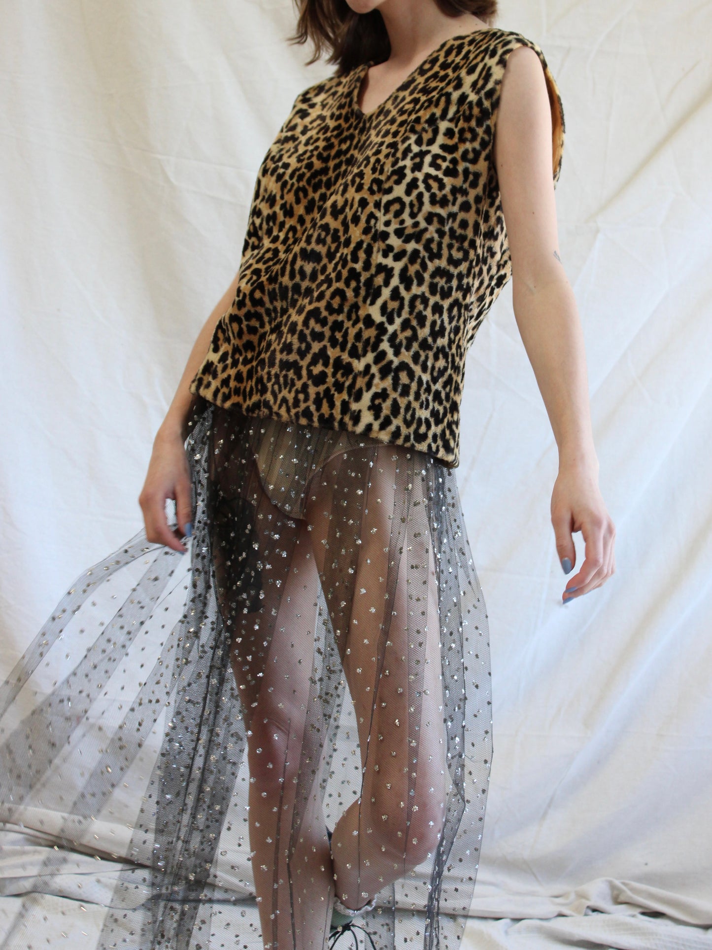 Late 1950s Chetah Print Faux Fur Vest
