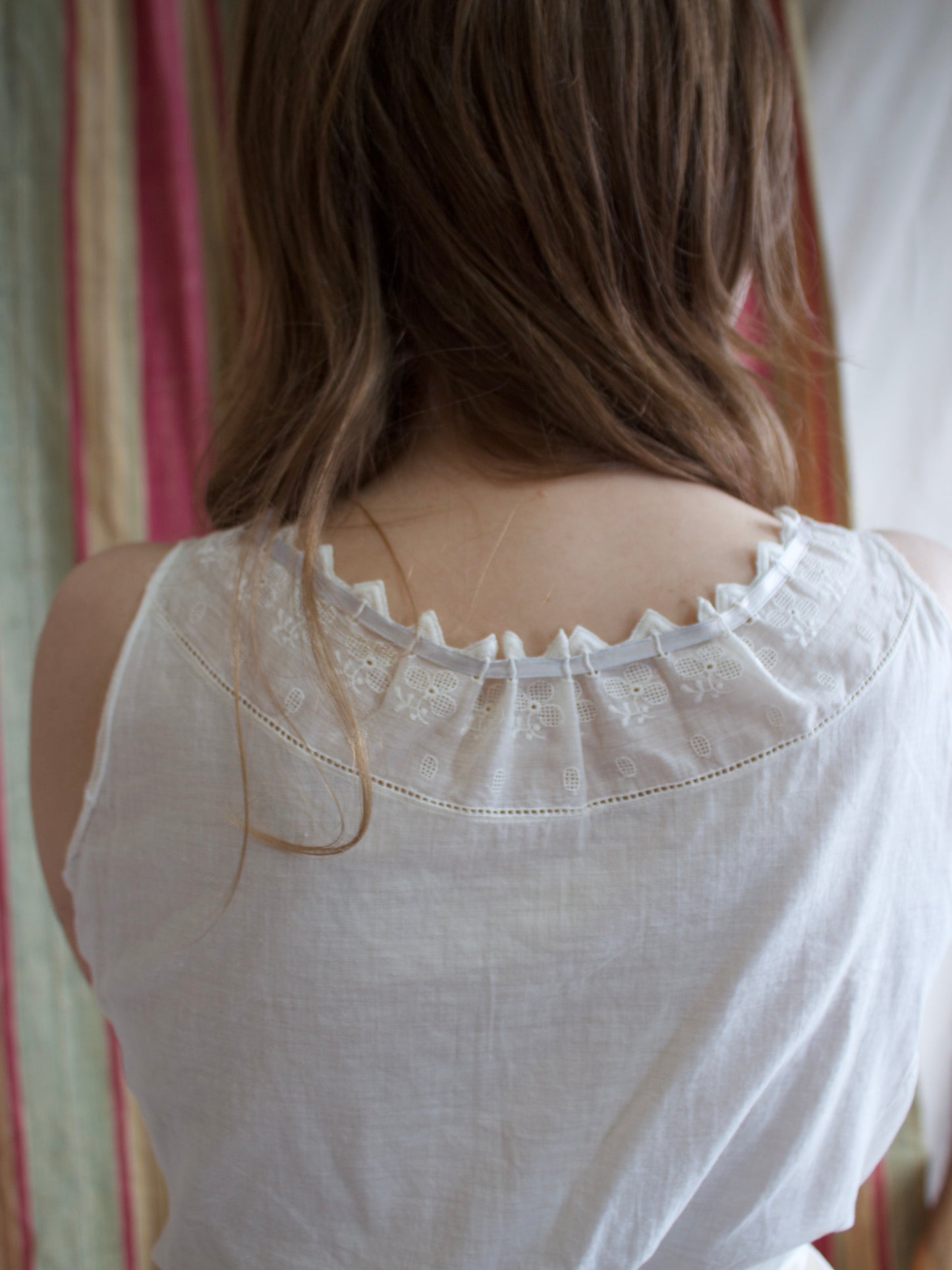 Edwardian Fine Cotton Whitework Corset Cover