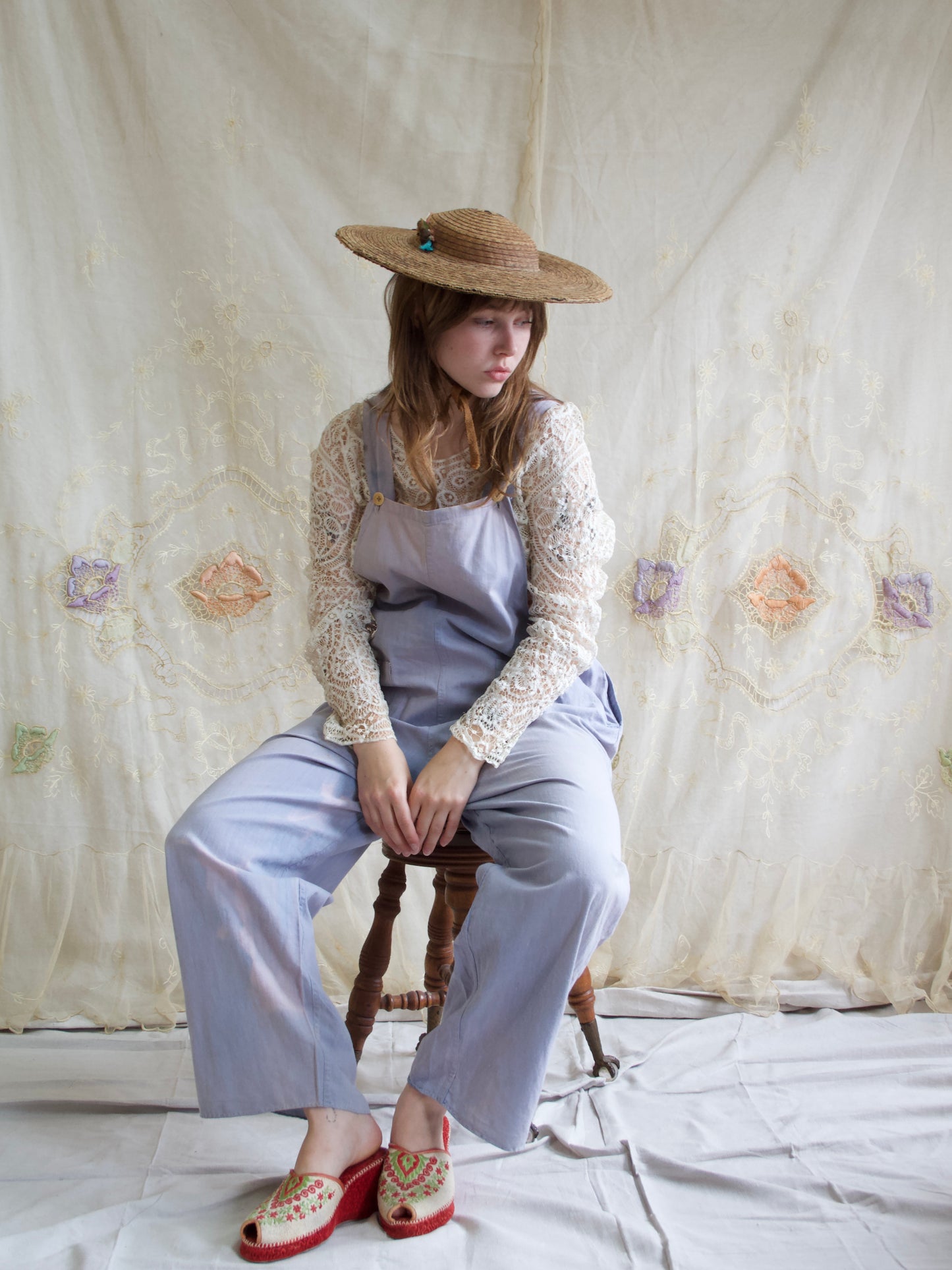 1940s Women’s Land Army Sunfaded Cotton Workwear Overalls