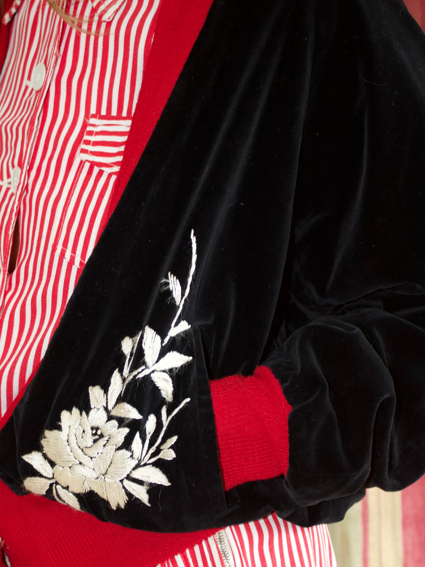 1950s Yokohama Japanese Velveteen Rib Knit Souvenir Jacket