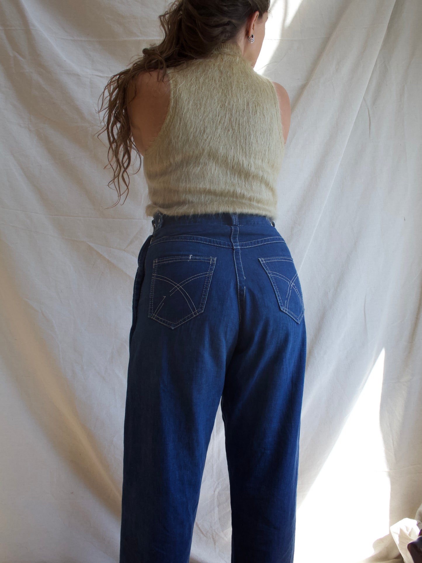 1930s Camel Mohair Button Front Sportswear Vest
