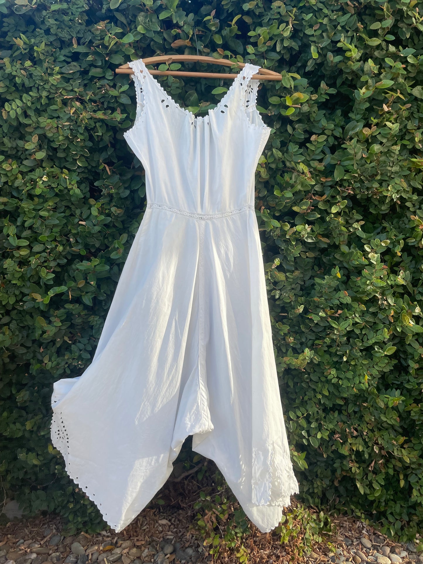 Edwardian Eyelet Pigeon Breast Combination Bloomers/ Corset Cover