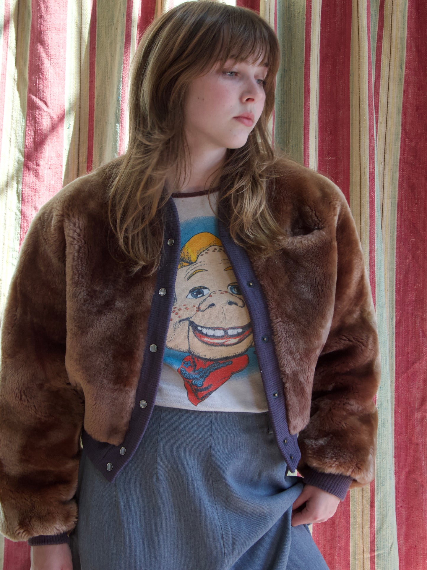 Rare 1940s/1950s "Eilers Furriers" Sheared Fur Cropped Jacket