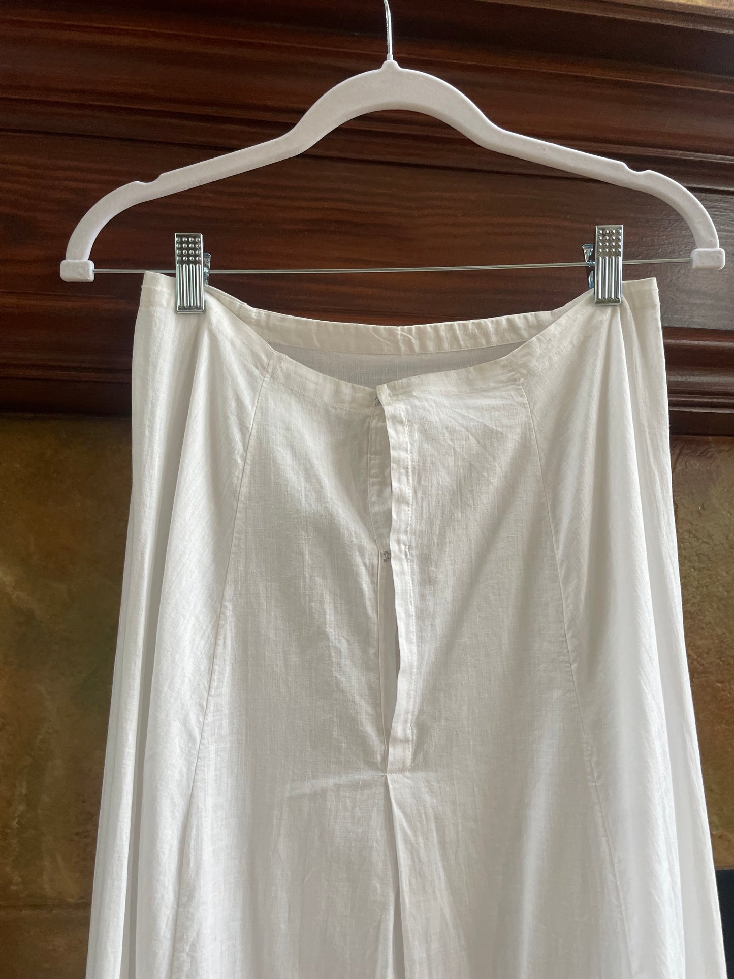 Edwardian Embroidered Cotton Woven Ribbon Skirt