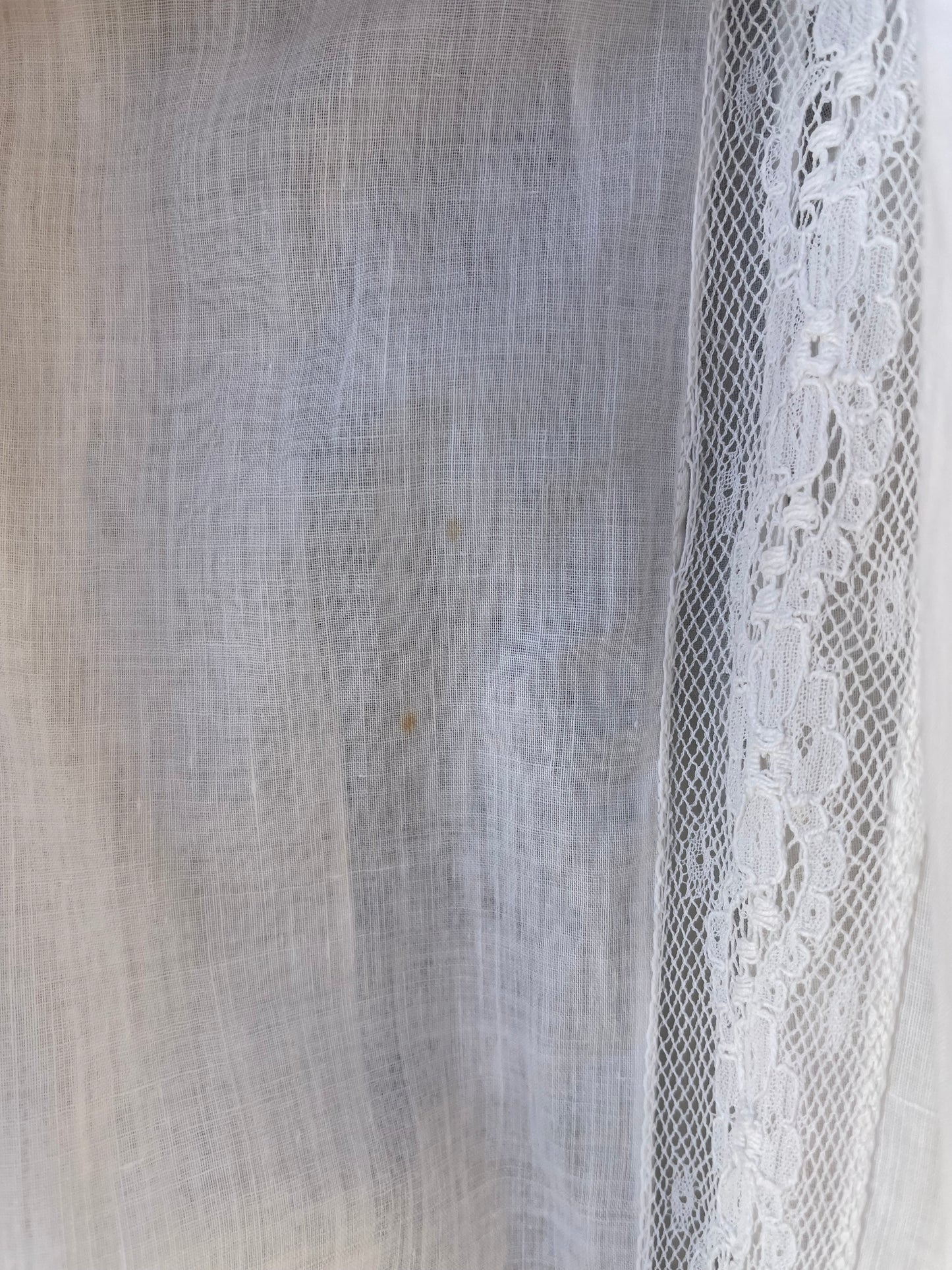Rare Turn Of The Century Insertion Lace Ruffle Capelet Trousseau Peignoir