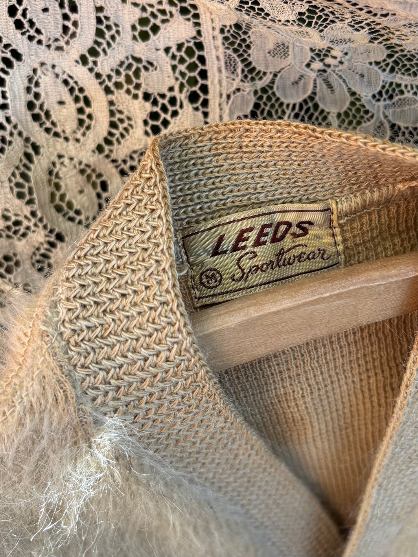 1930s Camel Mohair Button Front Sportswear Vest