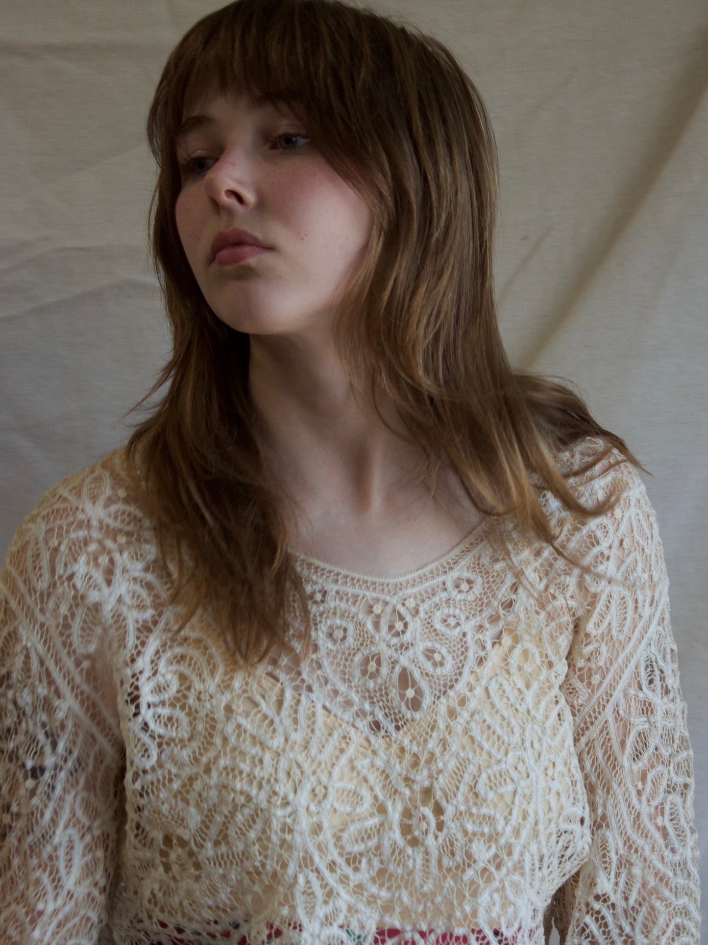Antique Made in Paris 1920s Tape Lace Pullover Blouse