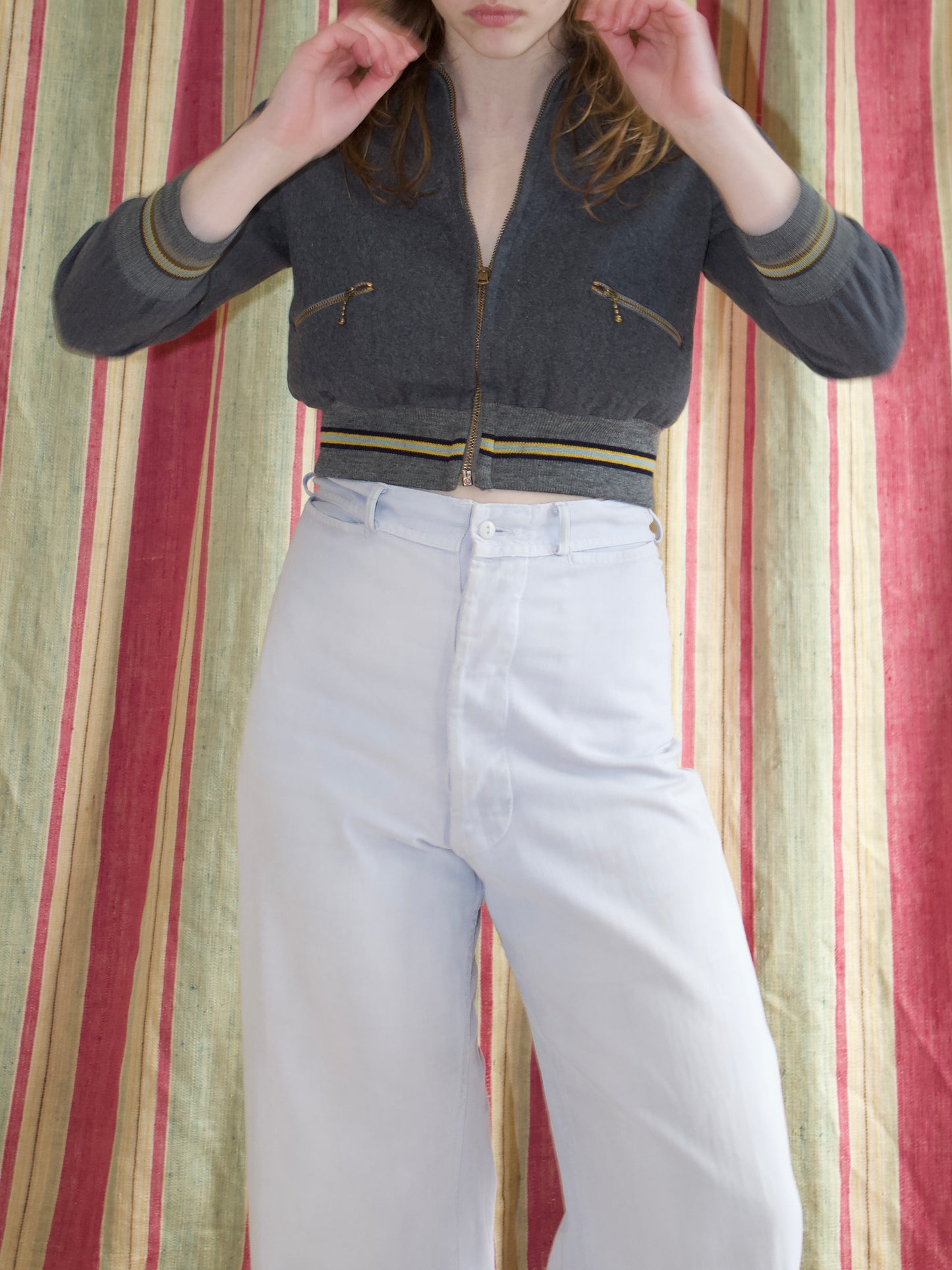 1940s Overdyed/ Faded High Rise Sailor Pants