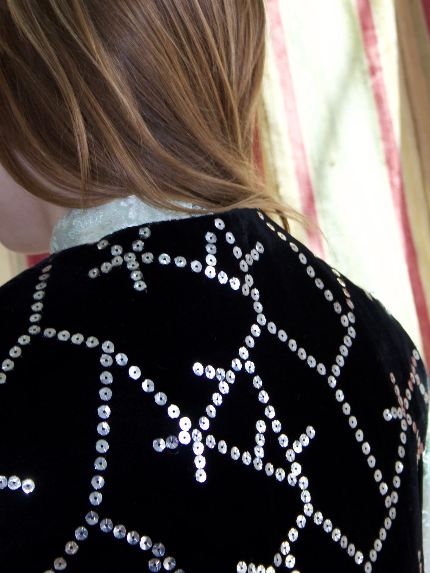 1950s Deadstock Sequin Velveteen Bolero Vest