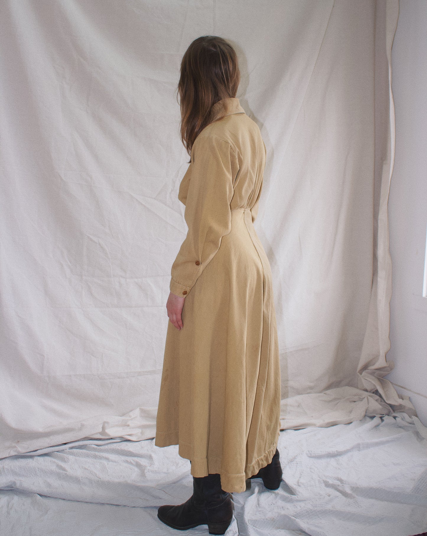 * Flash Sale * RARE 1910s Khaki Womens Riding Habit Divideded Skirt / Sportswear Jumpsuit