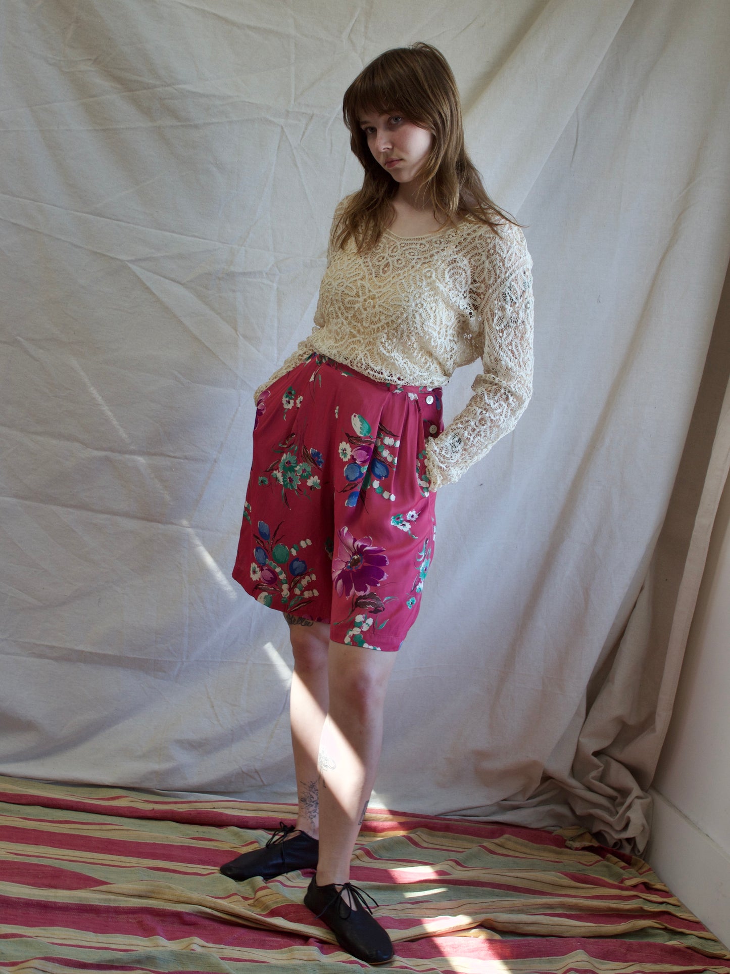 Antique Made in Paris 1920s Tape Lace Pullover Blouse