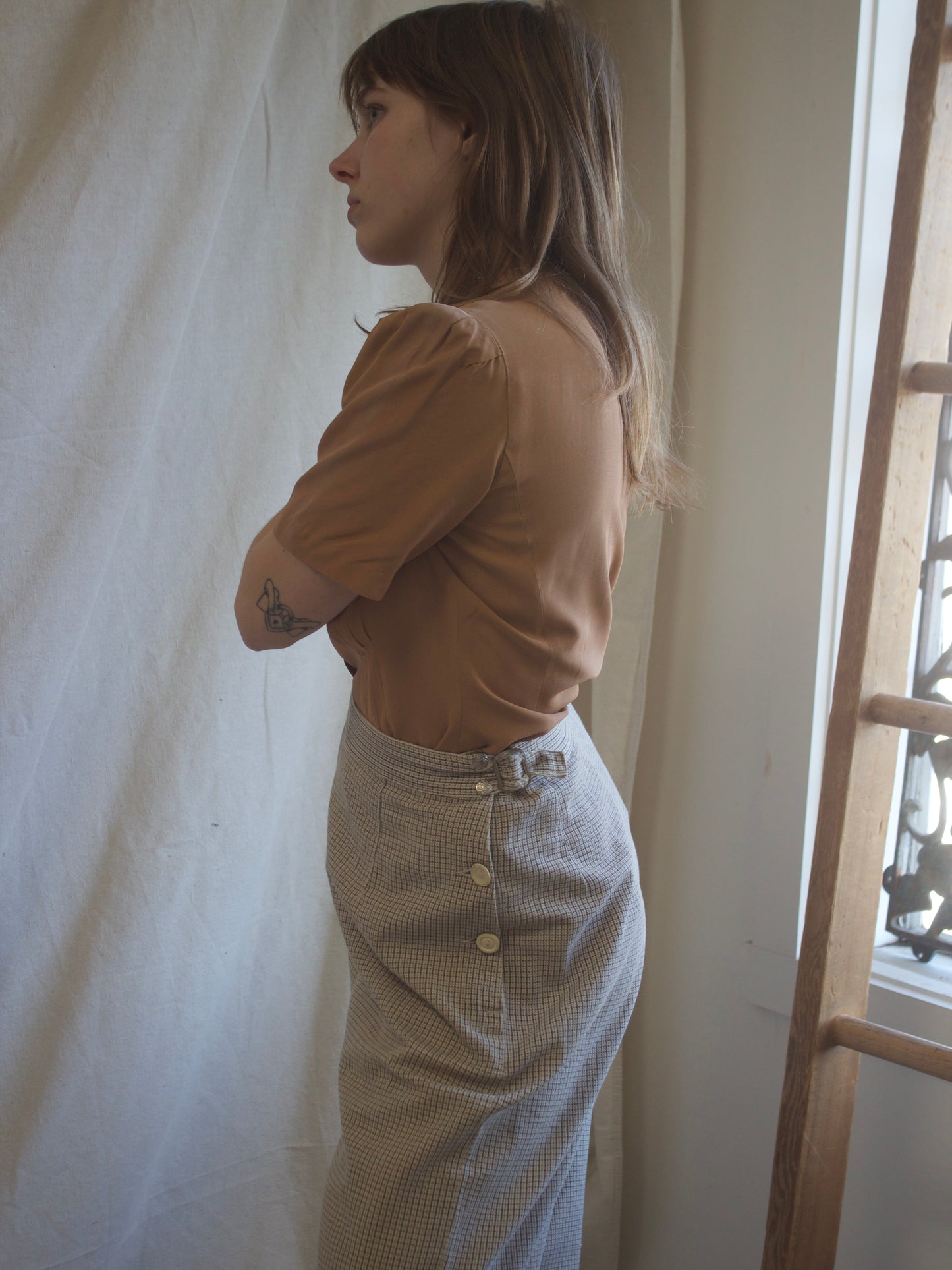 * Flash Sale * Rare 1930s/1940s STIFEL Cotton Side Button/ Buckle Sportswear Pants